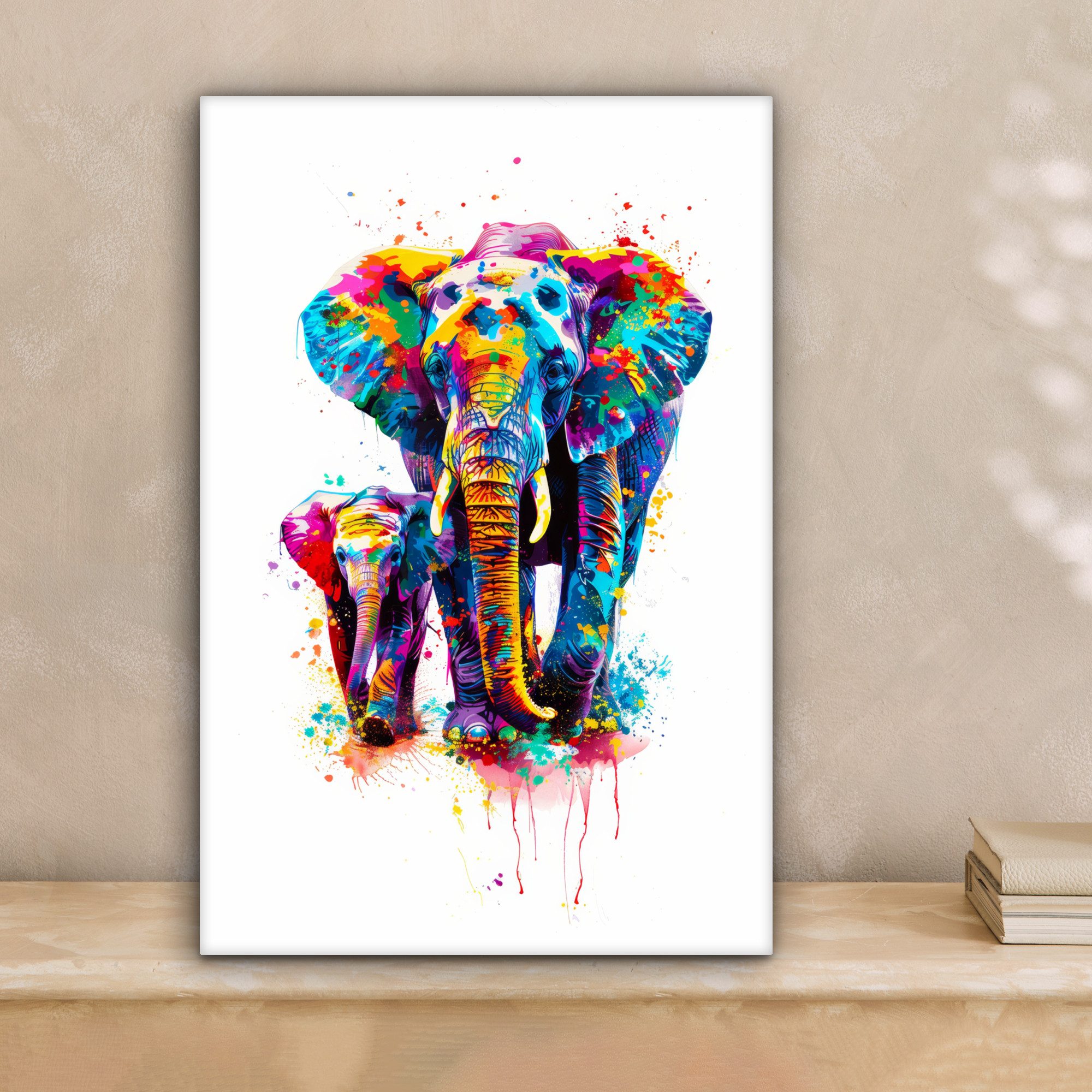 OneMillionCanvasses® Leinwandbild Elefanten - Tiere - günstig online kaufen