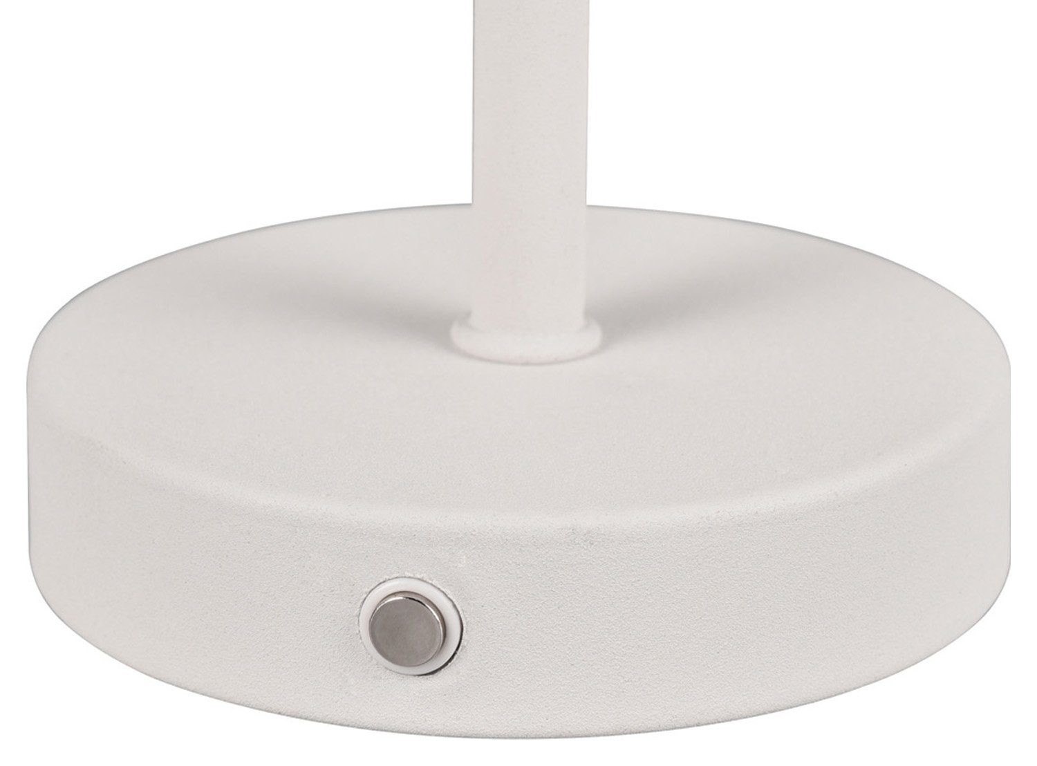 Reality Leuchten LED Tischleuchte JEFF, 1-flammig, H 30 cm, Weiß, Kunststoff, Akkubetrieben, Dimmfunktion, USB-Port, LED fest integriert, Warmweiß, 4-stufiger Touchsensor