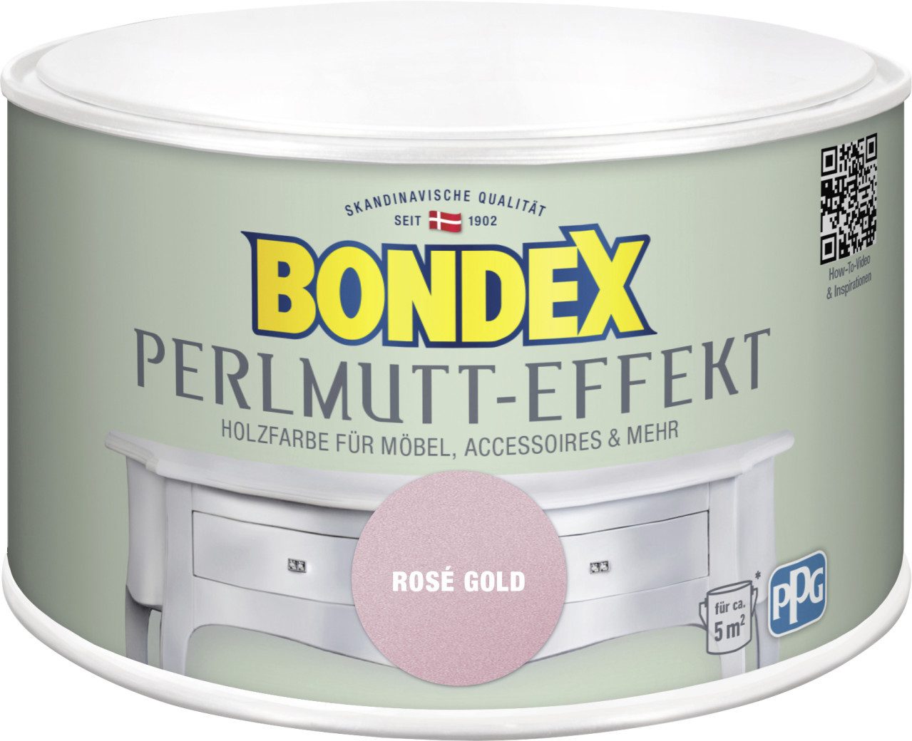 Bondex Holzschutzlasur Bondex Holzfarbe Perlmutt-Effekt 500 ml rose gold