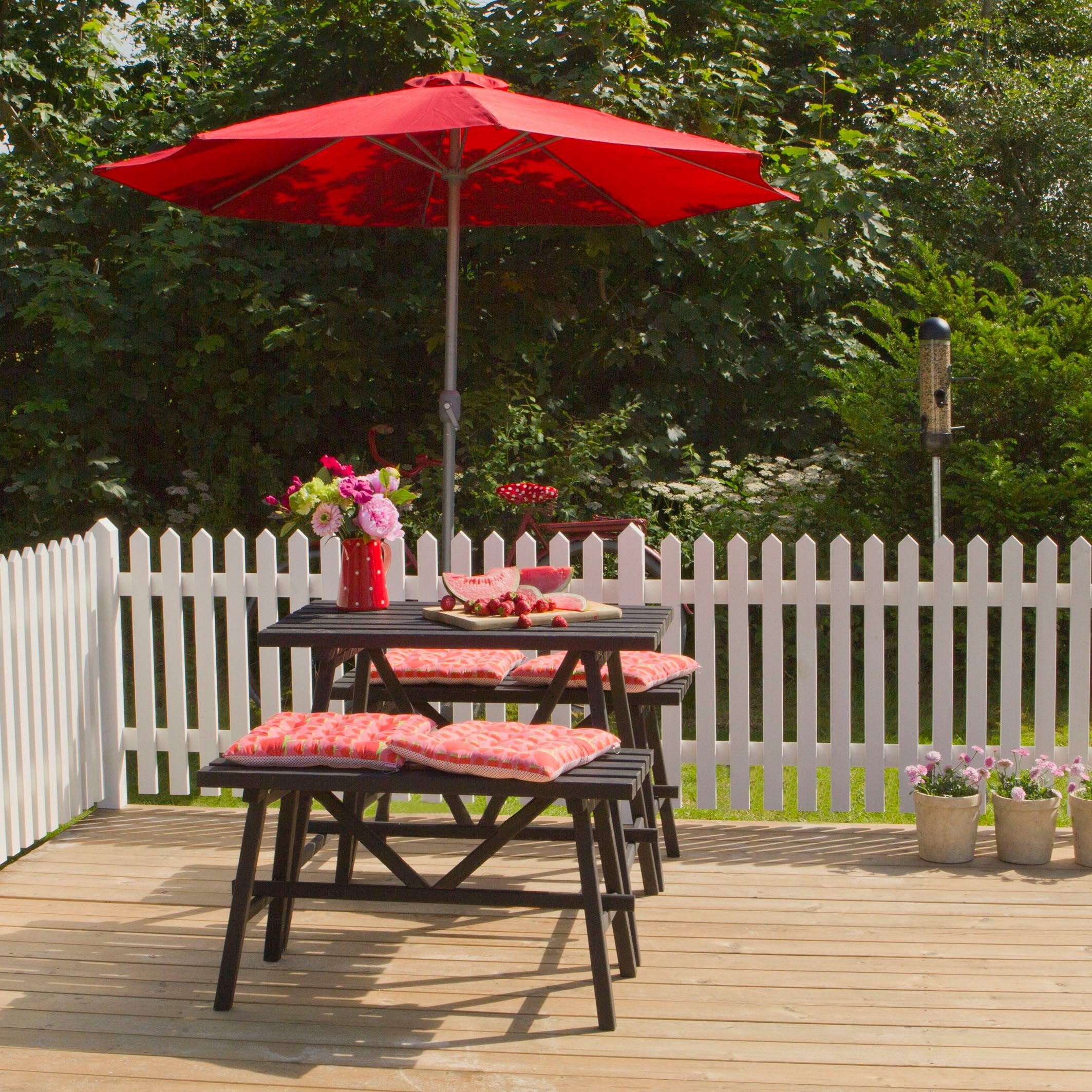 PLUS Gartenzaun Skagen, (Set), Höhe: 80 und 120 cm, Gesamtlänge: 4,78 bis 23,62 m, zum Einbetonieren