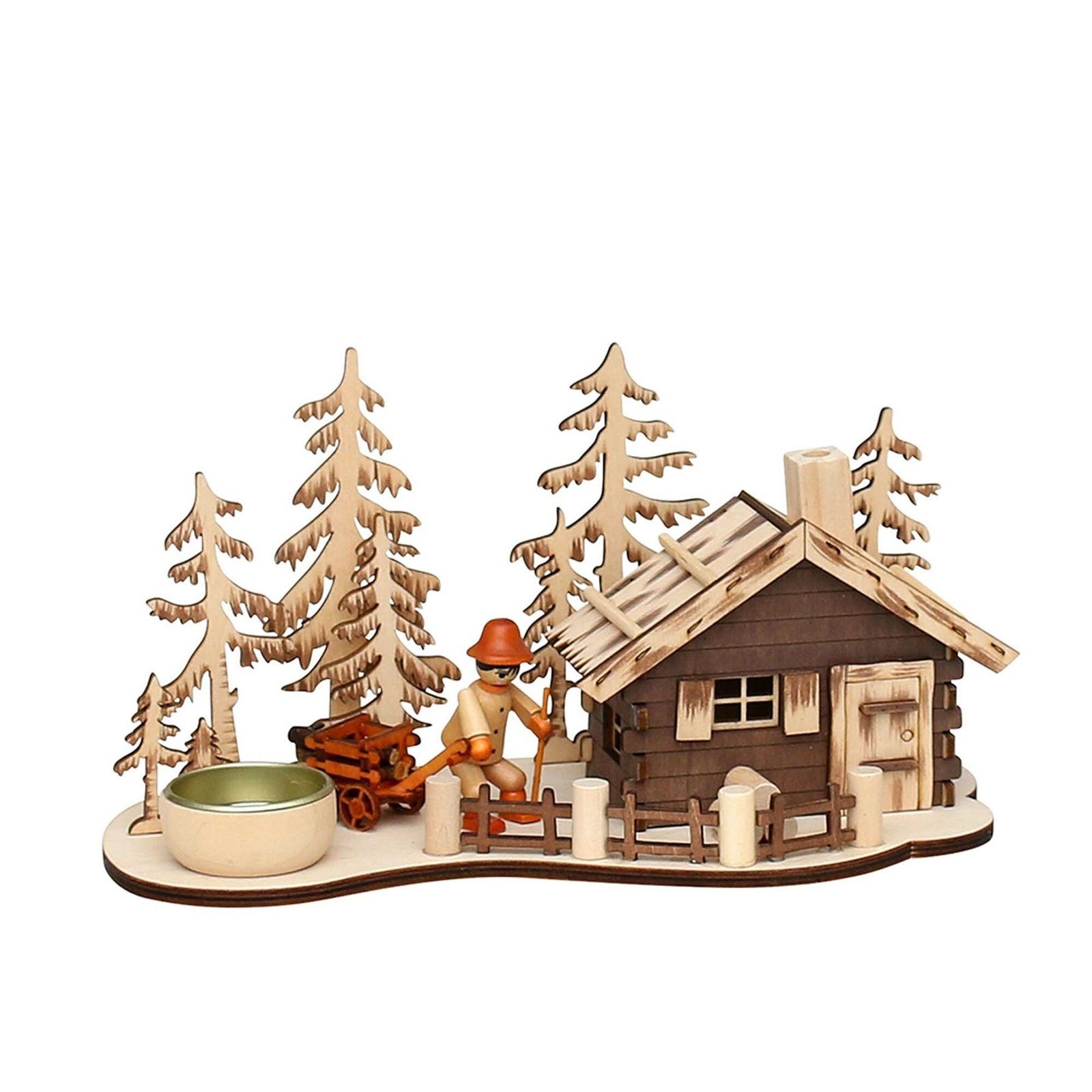 SIGRO Räucherhaus Räucherhaus mit Teelichttülle Berghütte, (1 St)