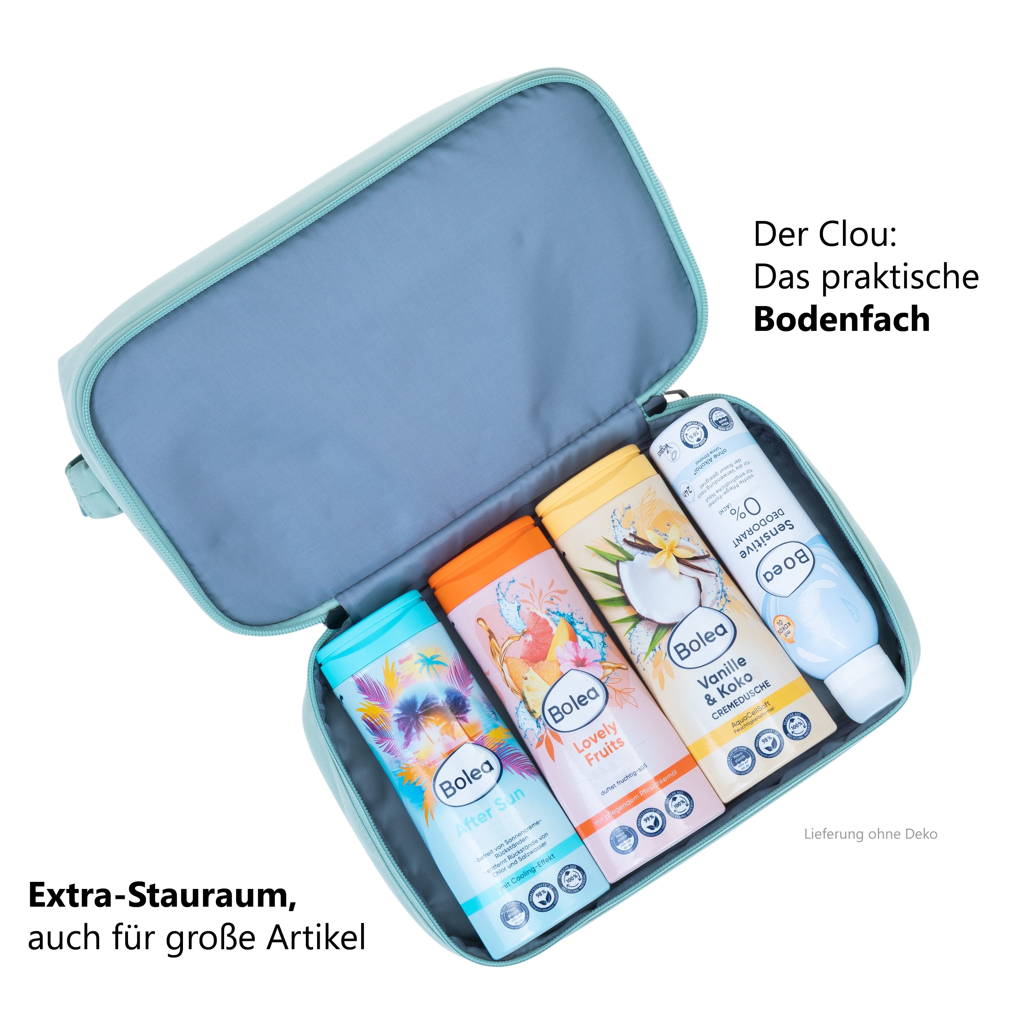 ELEPHANT Kulturbeutel Kulturtasche Bodenfach Innentaschen Washbag Kosmetiktasche, Reisetasche Sauna Sport Reise Toiletry Bag ONE 13113 – Bild 3 von 5