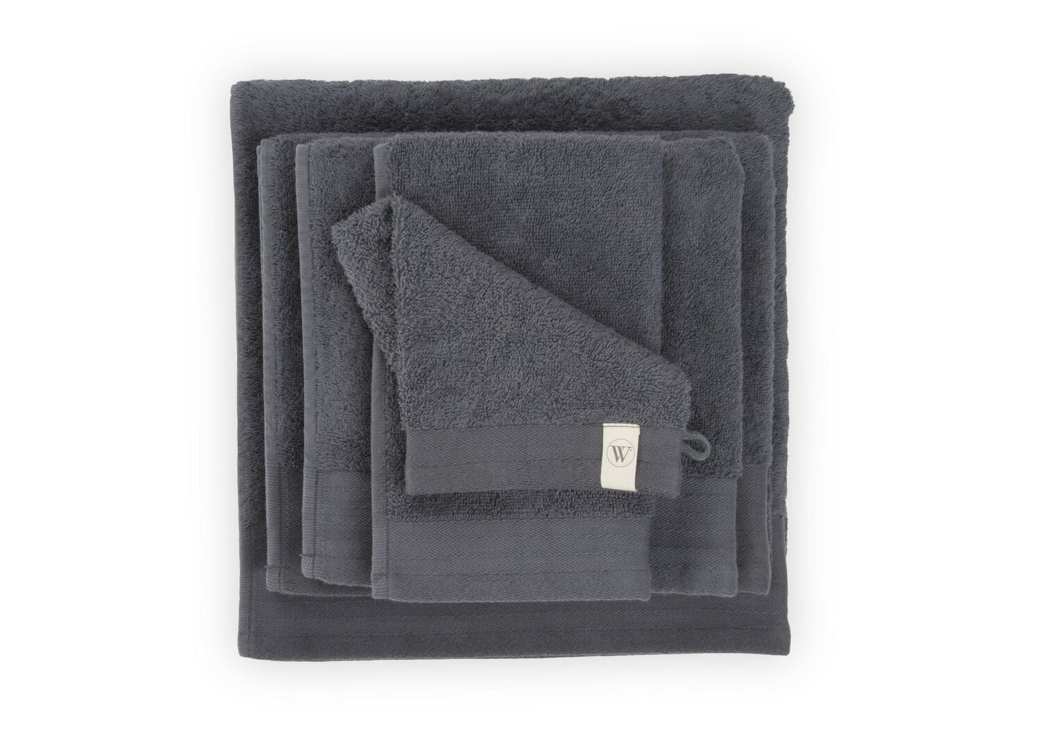 Anthrazit Baumwolle 2x Waschhandschuh Soft (1-St) 16x21 - Walra Handtuch cm, Cotton