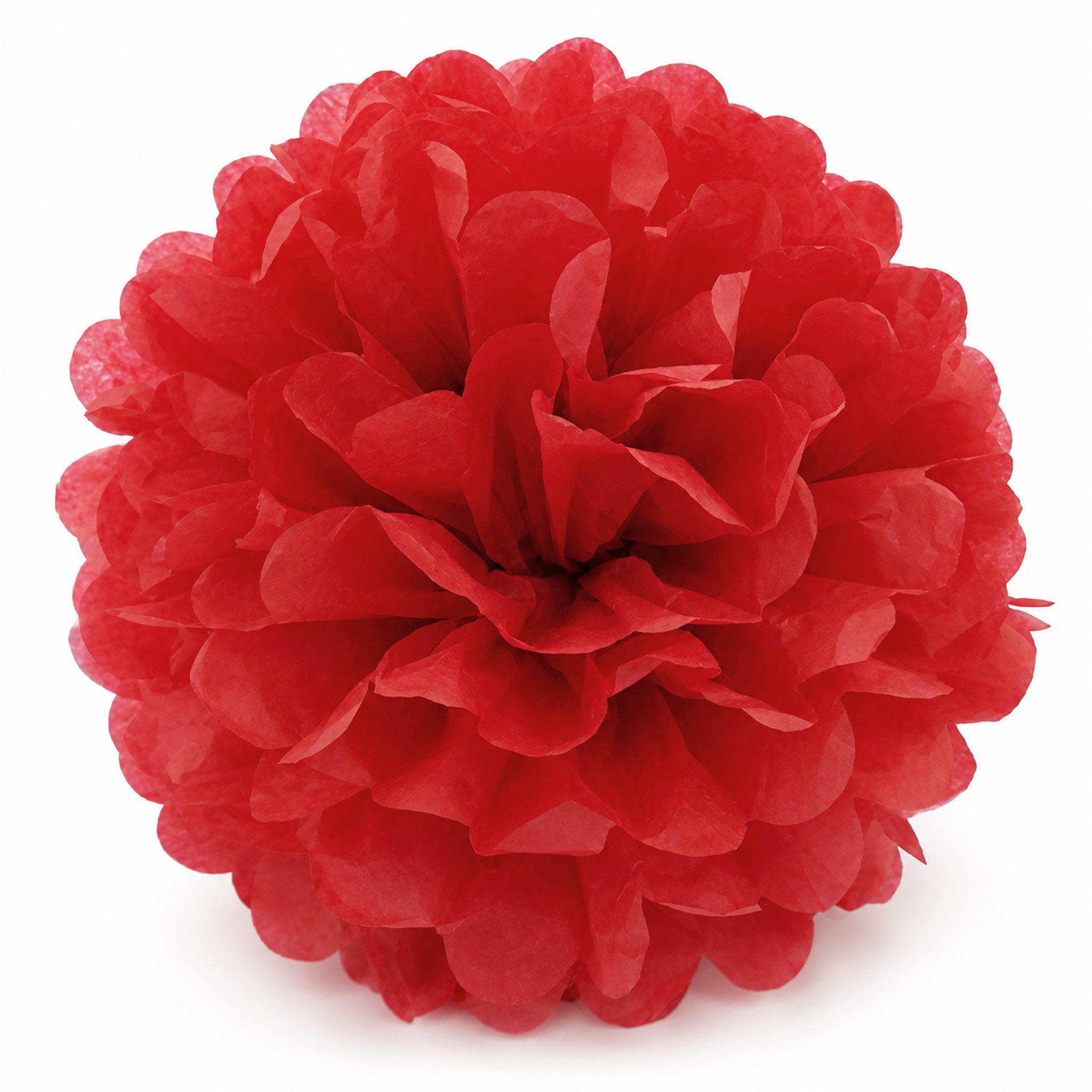 Creativery Pompon, Pompon 25cm Papier 1 Stück Rot