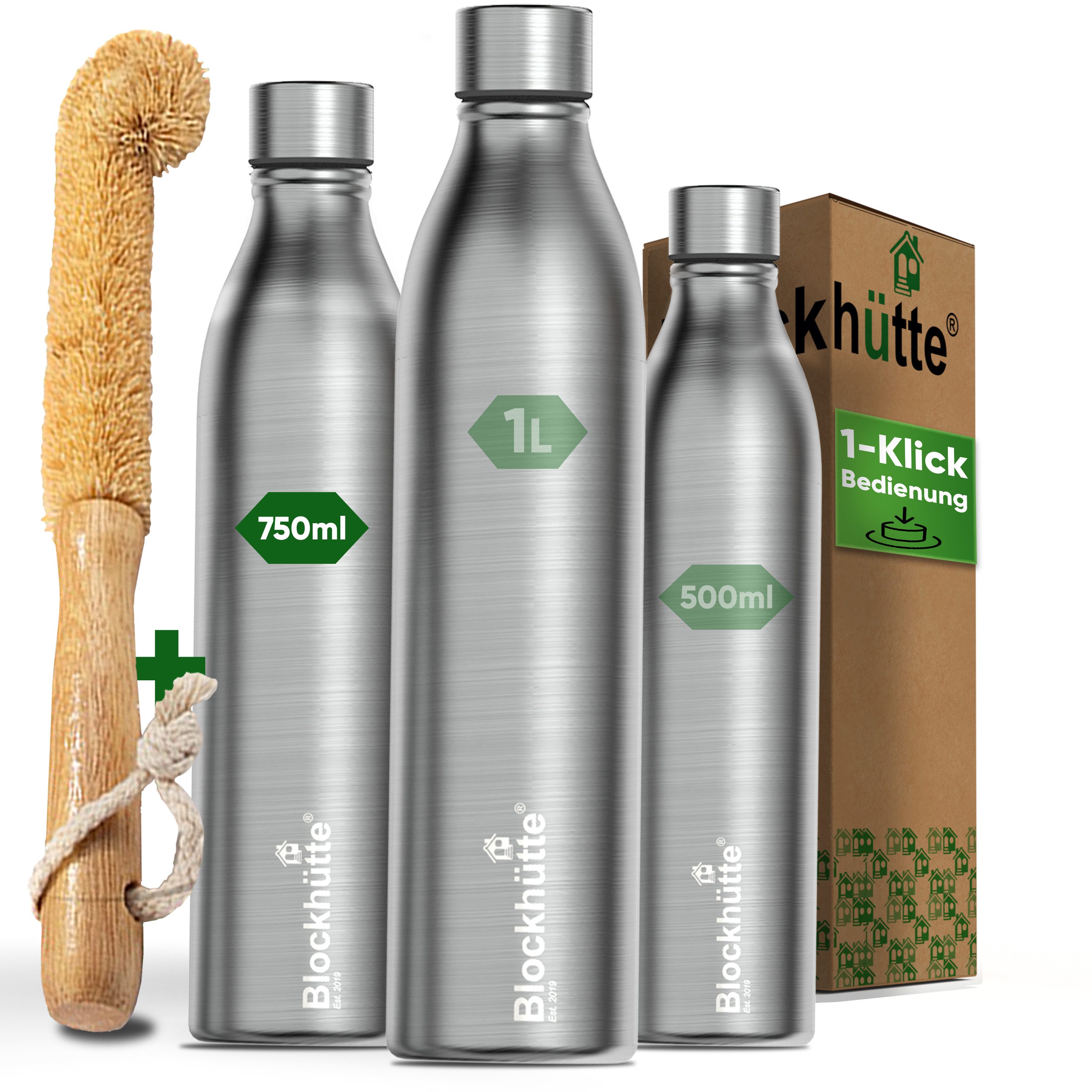 Blockhütte Isolierflasche, Auslaufsicher, Auslaufsicher, 24 Stunden heiß, 24 Stunden kalt