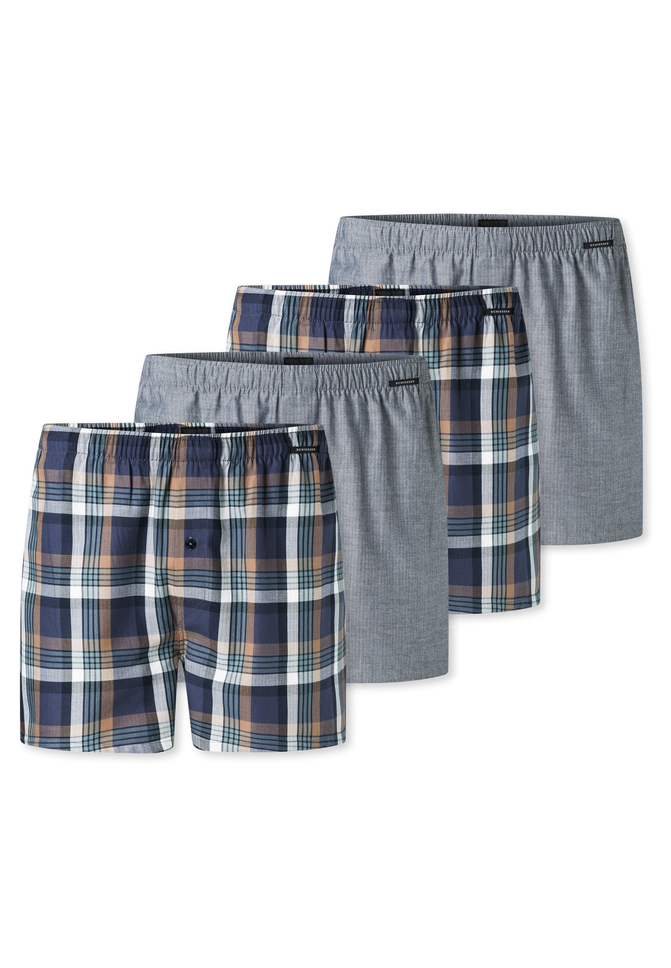 Schiesser Boxershorts 4er Pack Web (Spar-Set, günstig online kaufen