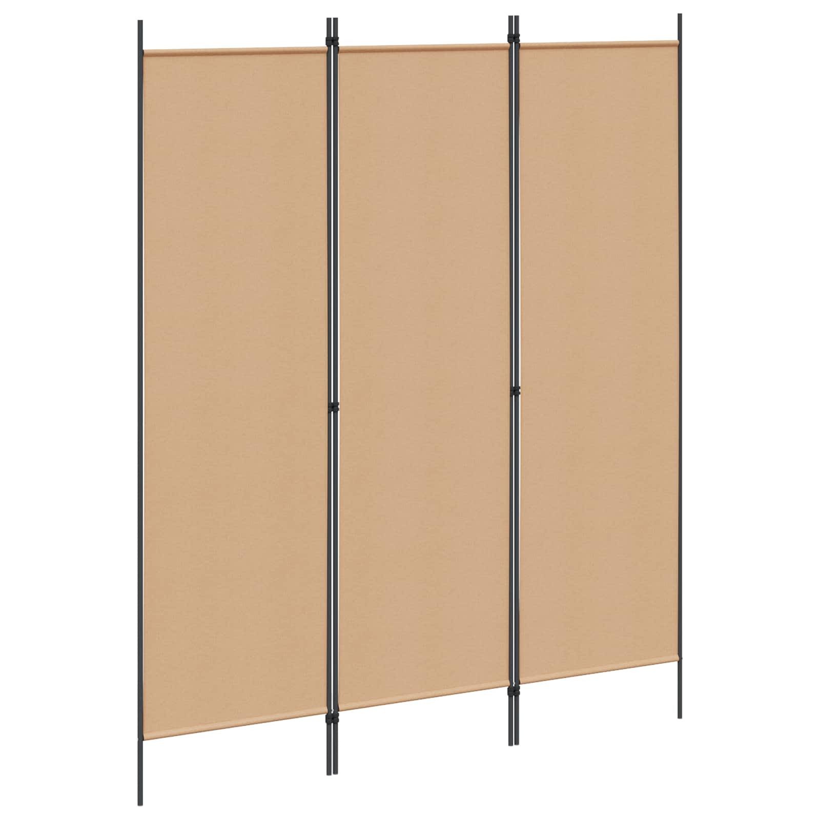 vidaXL Raumteiler 3-teiliger Raumteiler Beige 150 x 180 cm Stoff, 1-tlg.