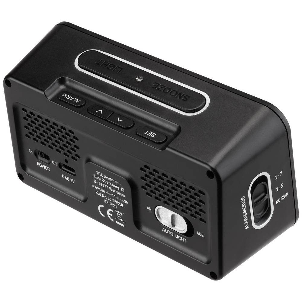 TFA Dostmann Wecker Funk-Wecker mit Raumklima BOXX2 60.2562.01