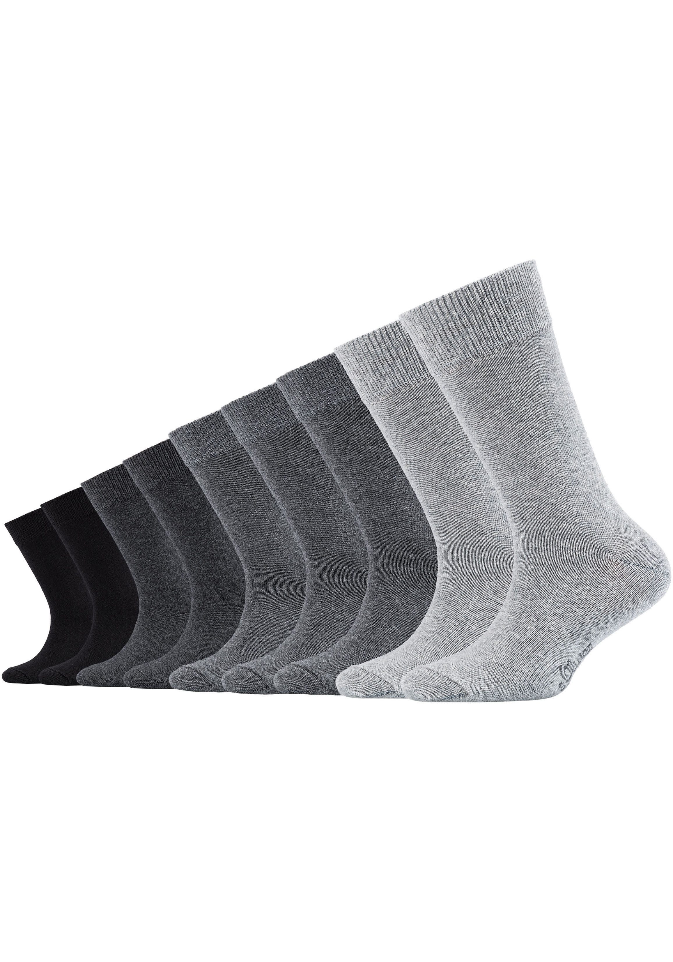 s.Oliver Socken essentials (9-Paar) mit weichem günstig online kaufen