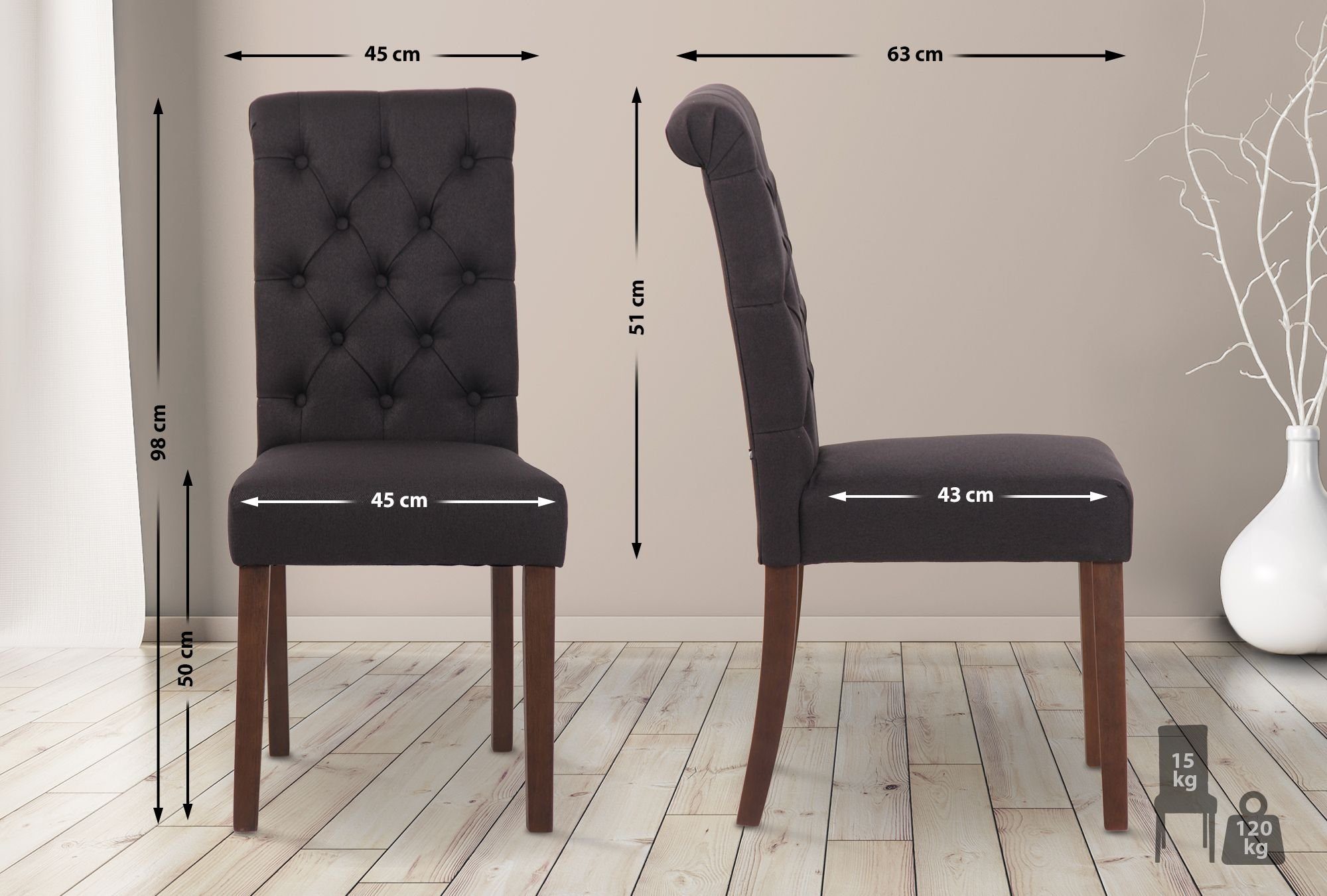 CLP Esszimmerstuhl LISBURN (2er Set), mit günstig online kaufen