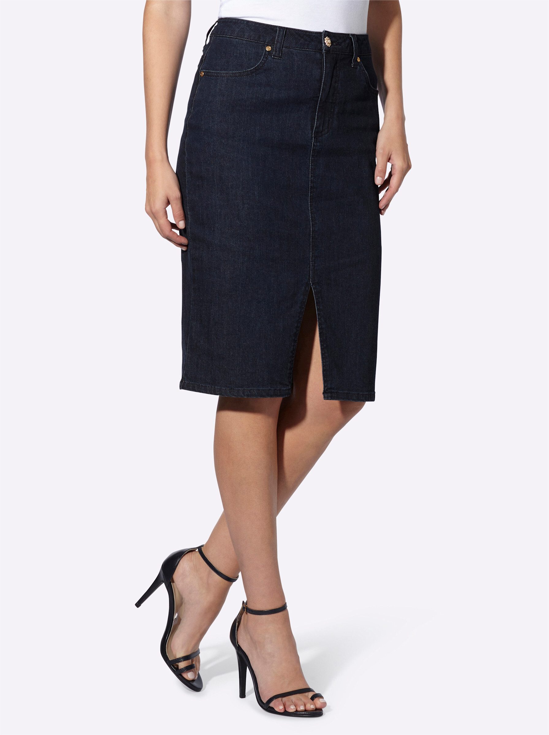 heine A-Linien-Rock Jeans-Rock günstig online kaufen