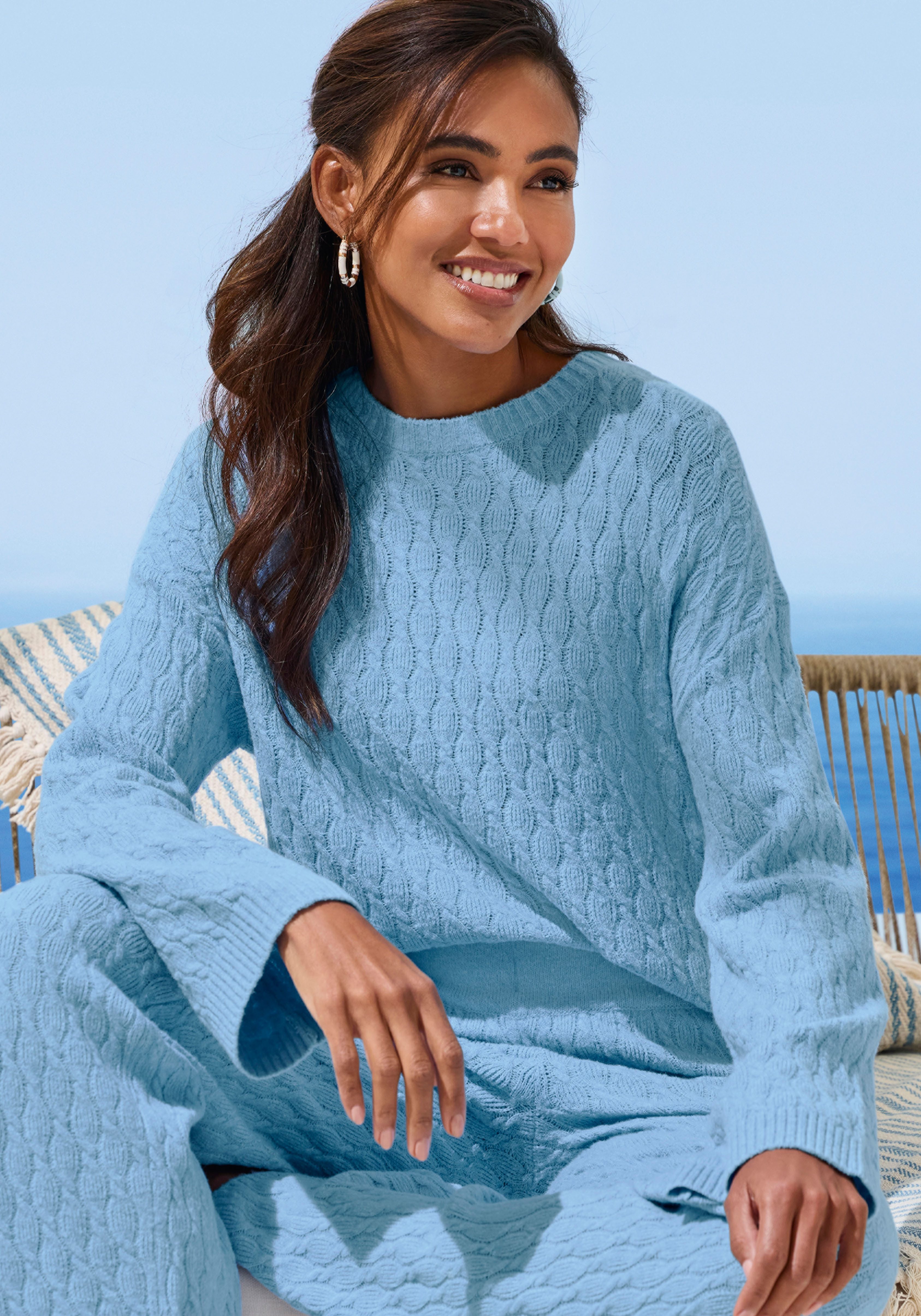 French Connection Strickpullover mit Zopfmuster, Loungewear günstig online kaufen