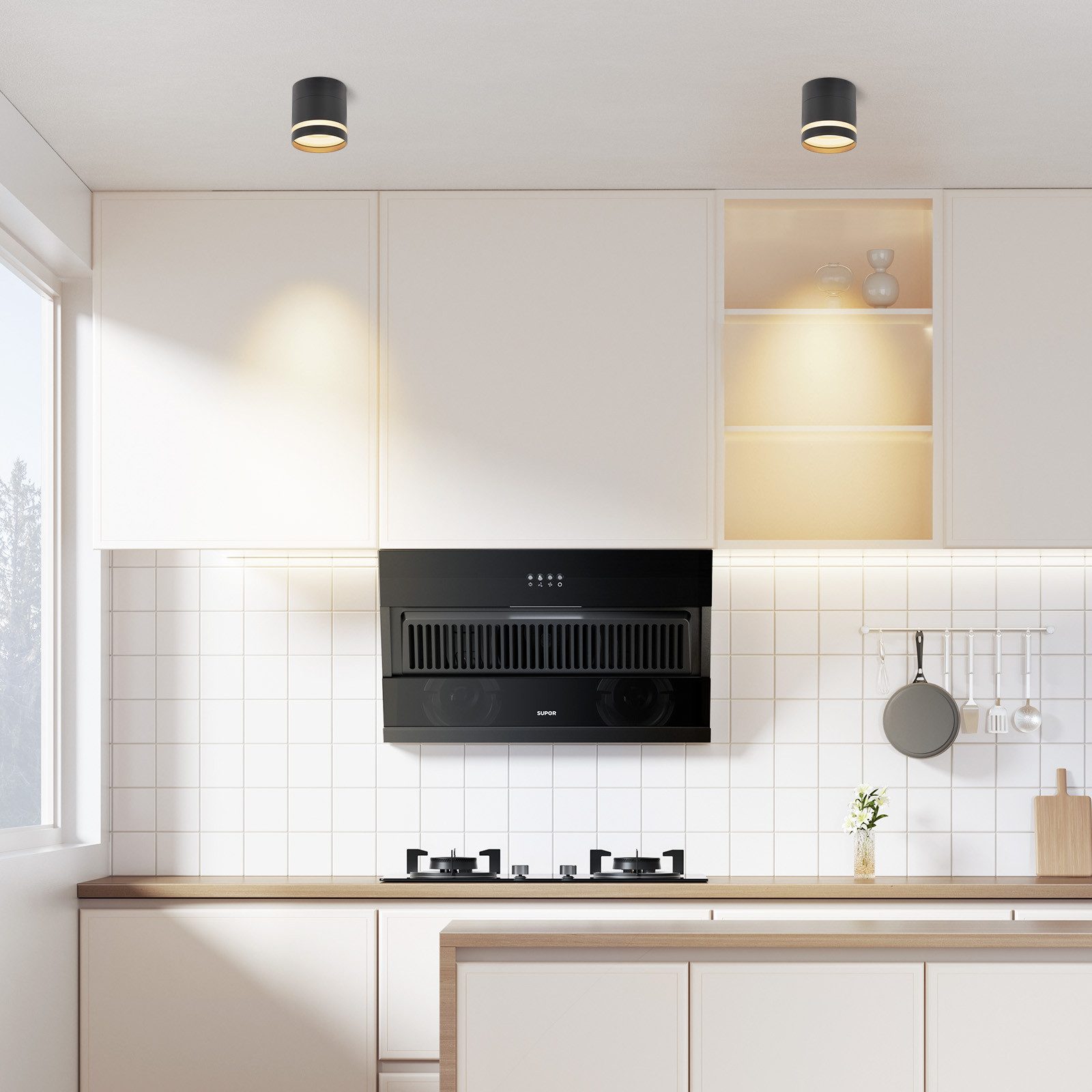 ZMH LED Deckenstrahler No.2 Schwarz/Weiß GX53 günstig online kaufen