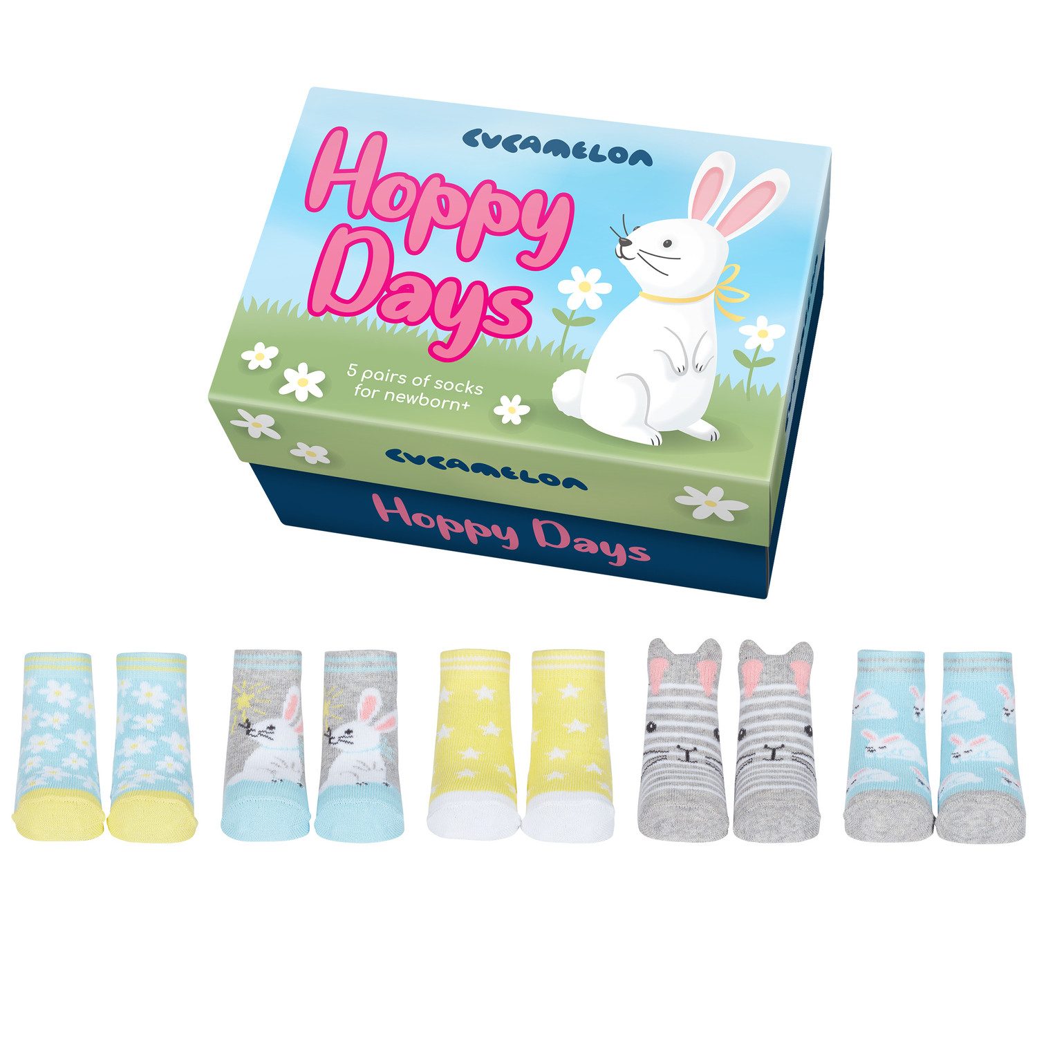 United Oddsocks Freizeitsocken Hoppy Days Ostern Cucamelon Socken für Babys (5 Paar)