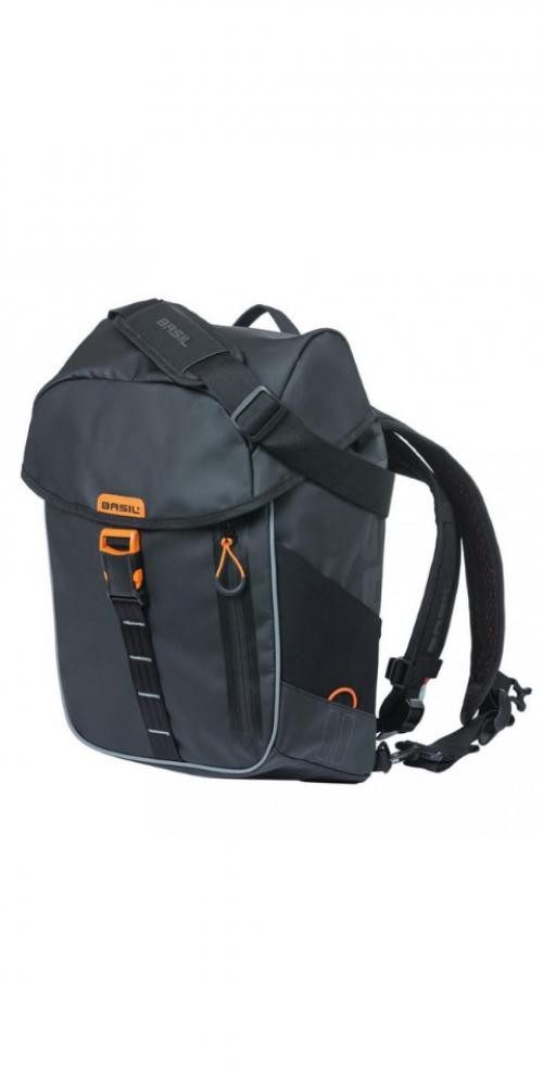 Basil Fahrradtasche Basil Rucksack Tarpaulin Daypack Nordlicht schwarz orange 17 Liter