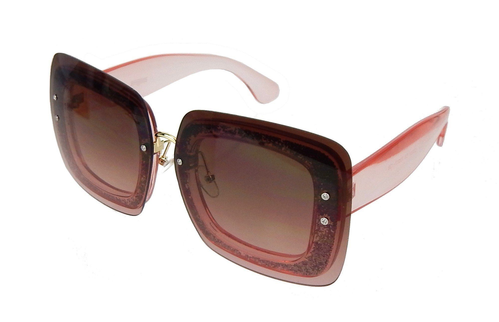 Ella Jonte Sonnenbrille im Statement-Look mit Glitzereffekt & aufgesetzten günstig online kaufen