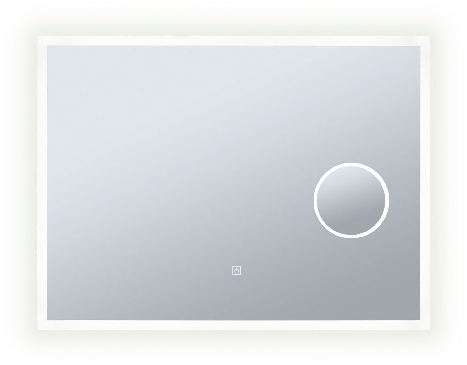Paulmann LED Spiegelleuchte LED Leuchtspiegel Mirra IP44 dimmbar Spiegel, LED fest integriert, Neutralweiß, Memoryfunktion, Dimmer