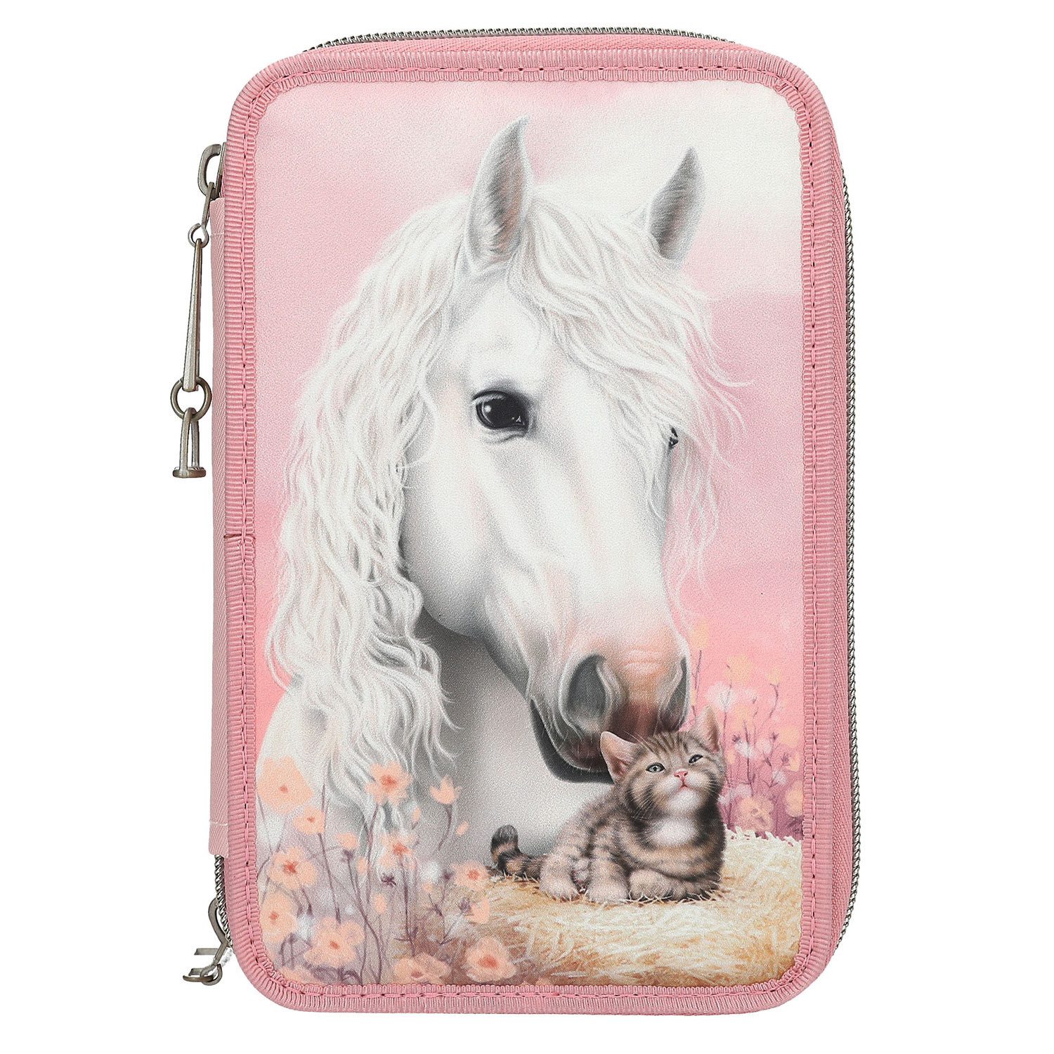 Depesche Geldbörse Depesche 3-Fach Federtasche TRUE FRIENDS Rosa günstig online kaufen