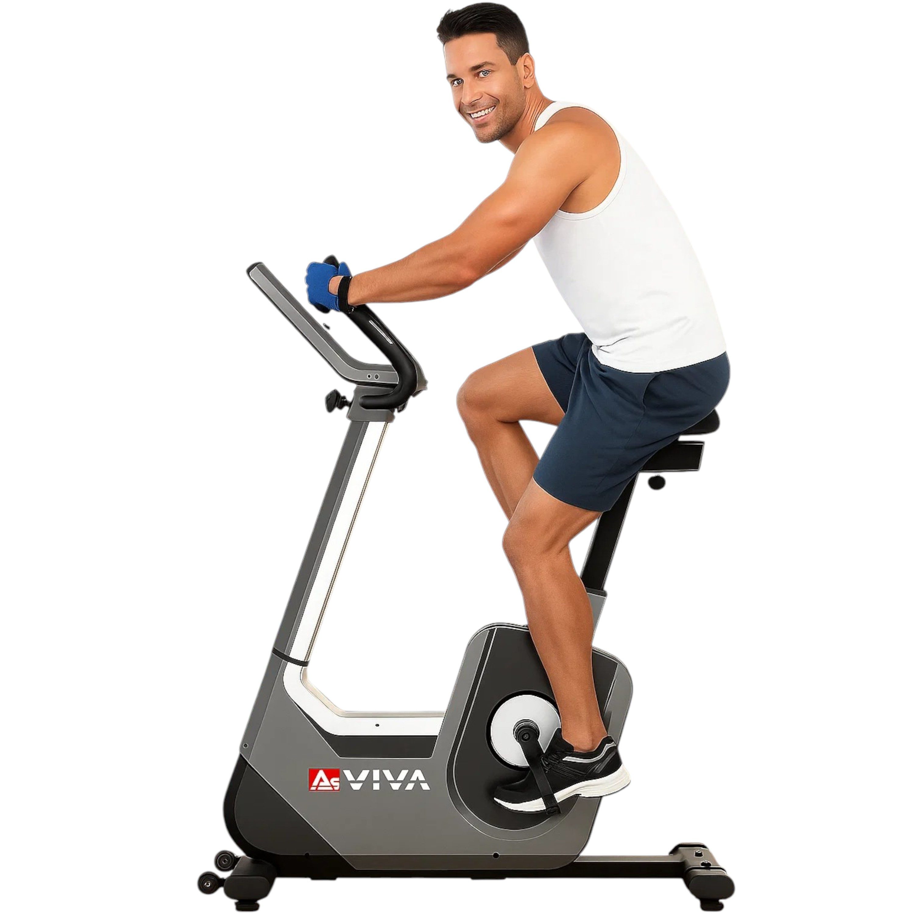 AsVIVA Ergometer H25 Pro Heimtrainer, 18 kg Schwungmasse, 32 Widerstandsstufen, USB