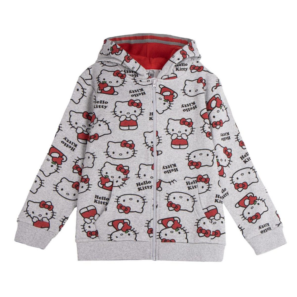 Kapuzensweatshirt Hello Kitty Kapuzenpullover – Hoodie bequem für Schule & Alltag