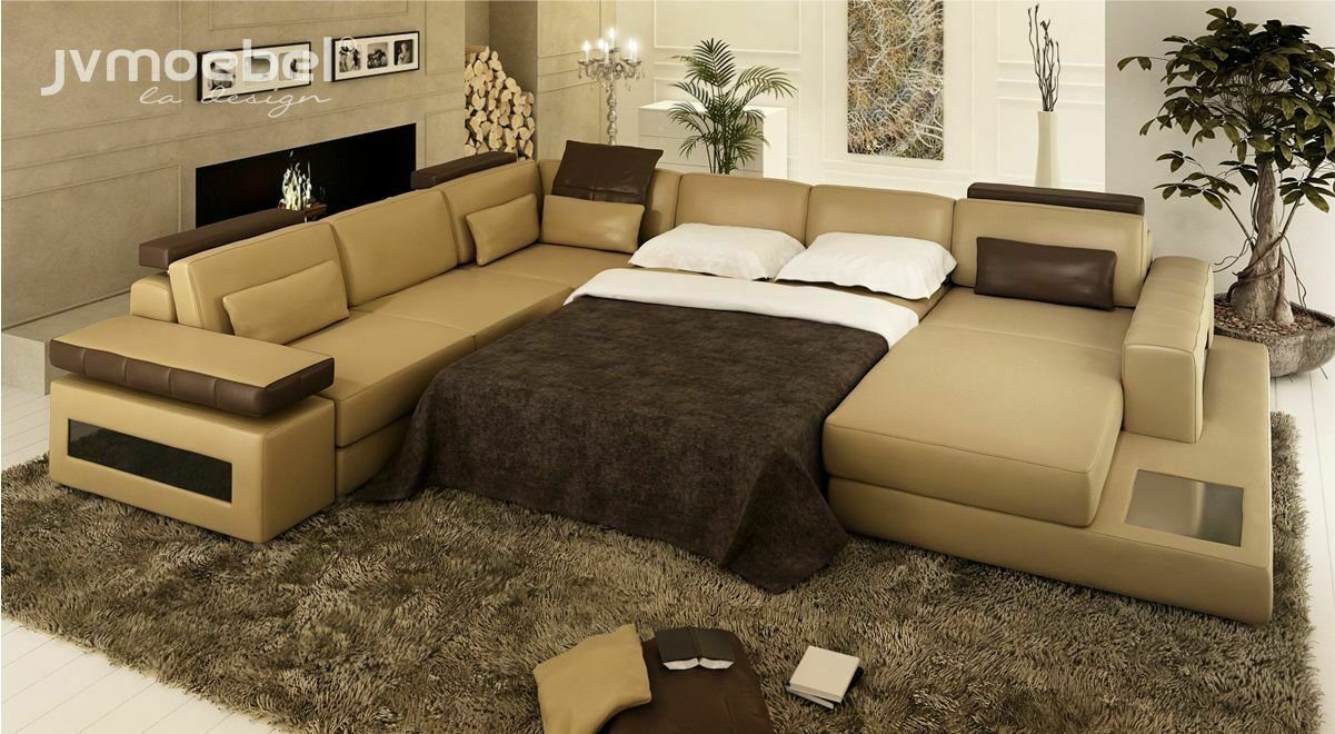 JVmoebel U-Form Design Textil Sofas Ecksofa, Polster Wohnlandschaft Eck Modern Couch