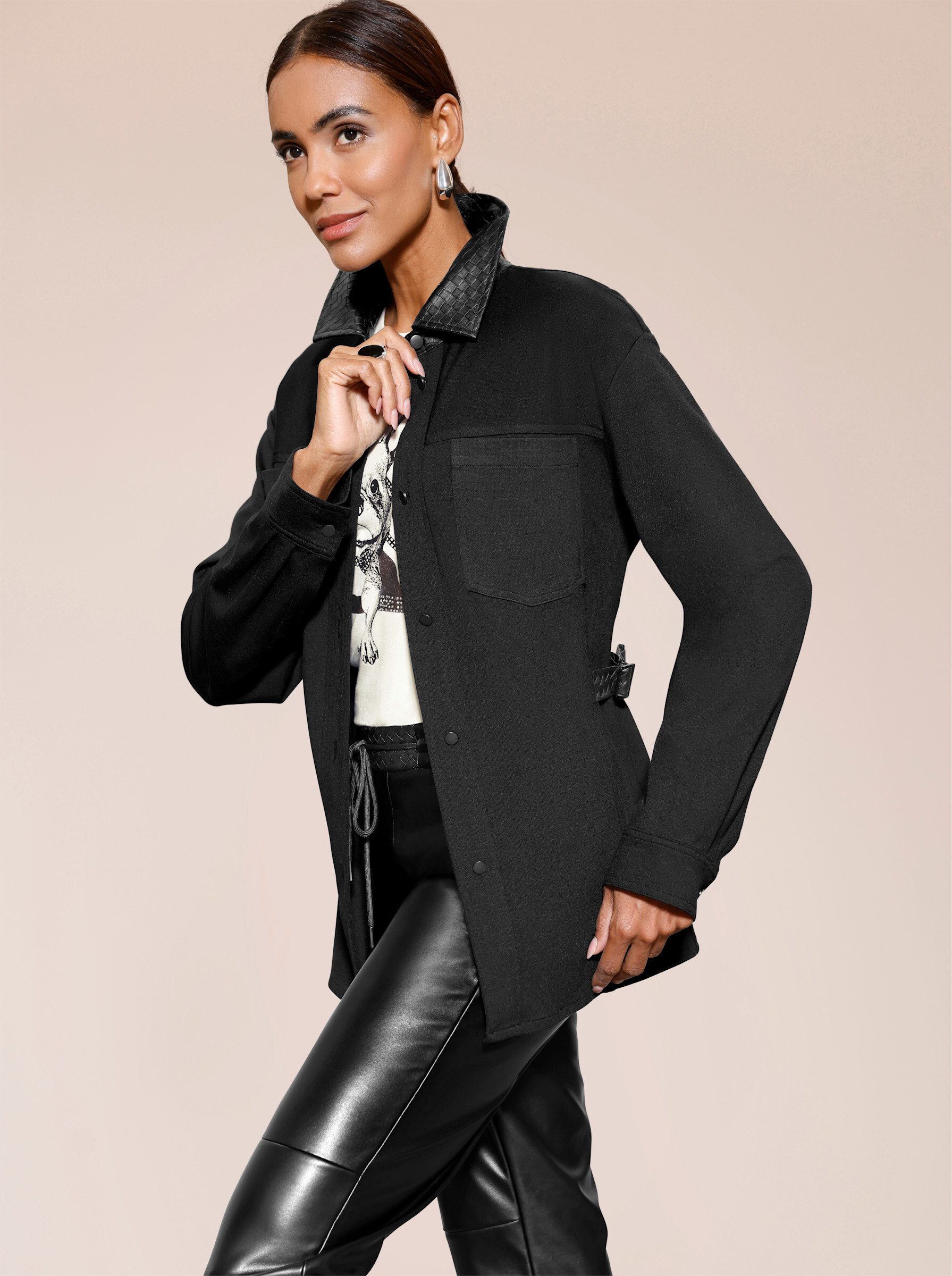 creation L Blusenblazer Hemdjacke Langarm