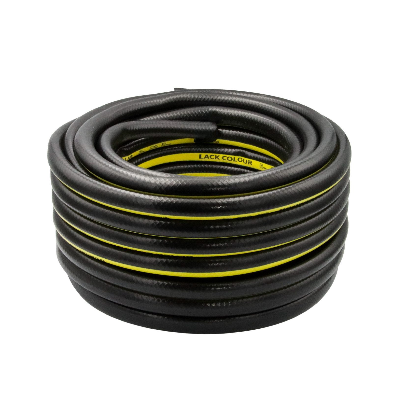 Bradas Gartenschlauch Gartenschlauch Schwarz 3/4 Zoll 25 m 3-lagig verstärkt knickfest