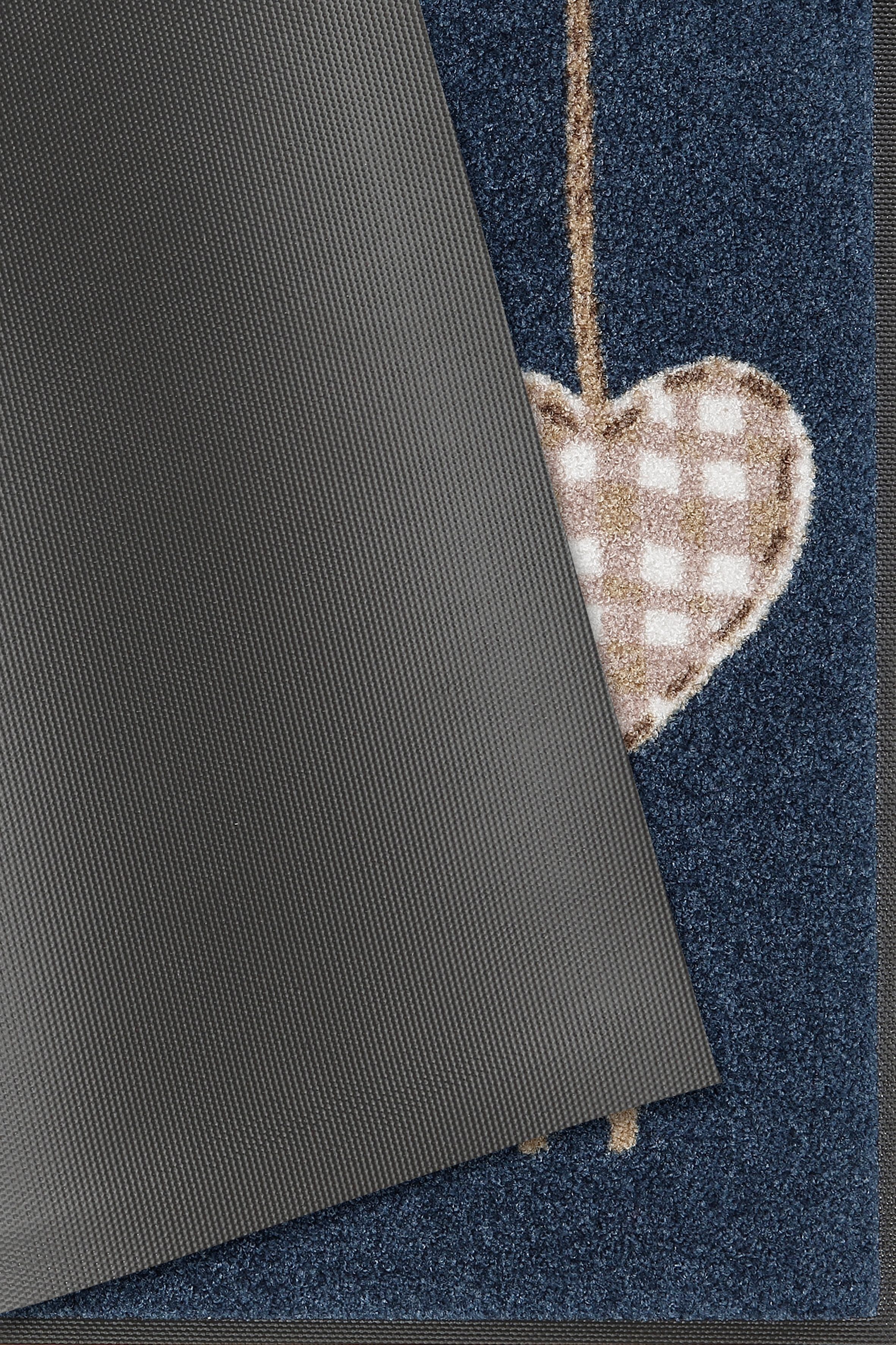 Fußmatte Cottage mm, rechteckig, blau/beige In- wash+dry Outdoor by 7 Kleen-Tex, und Schmutzfangmatte, geeignet Höhe: rutschhemmend, Hearts