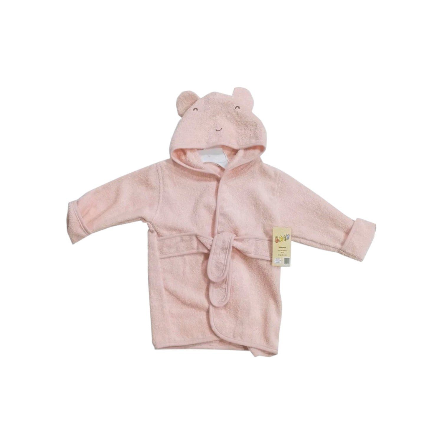 VewoTex Babybademantel Frottée mit Tiergesicht » Morgenmantel & Kleinkinder Badetuch, 100% Baumwolle » mit Kapuze und Gürtel