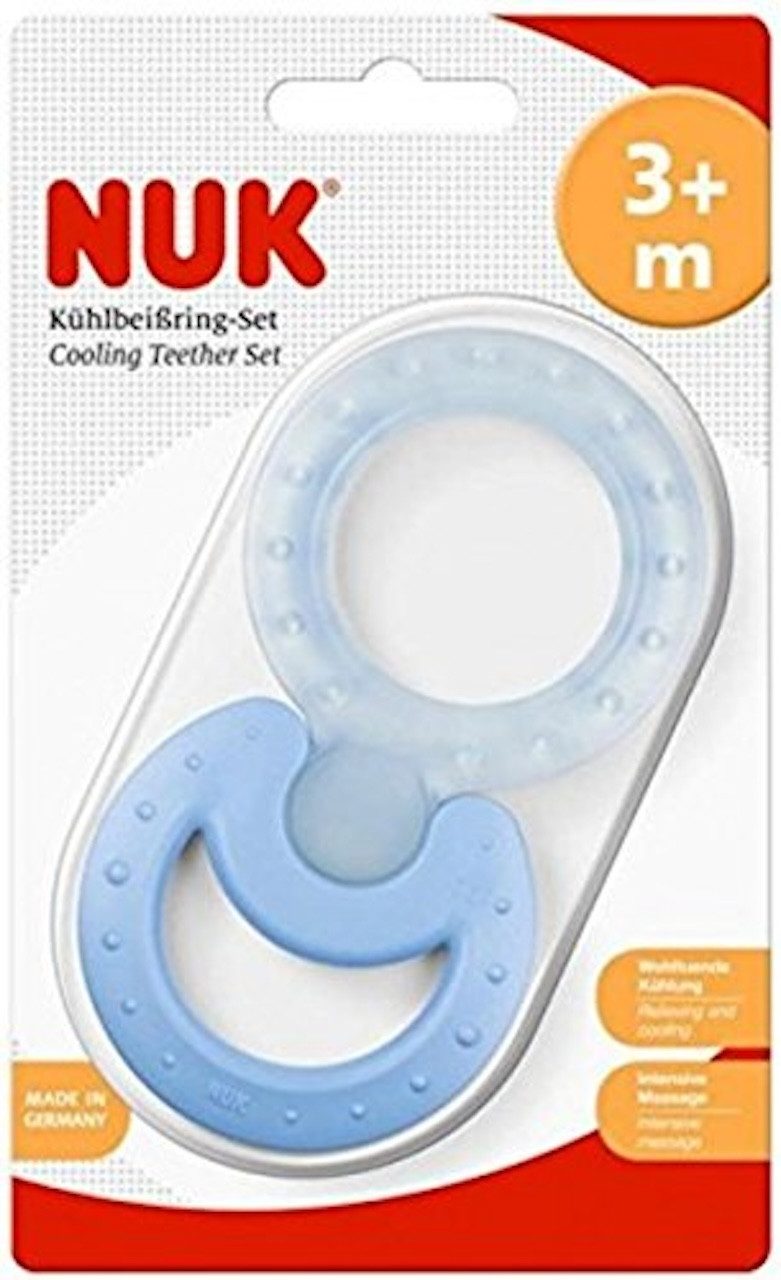 NUK Beißring NUK Kühlbeißring 2-teilig zur Massage & Kühlung made in Germany