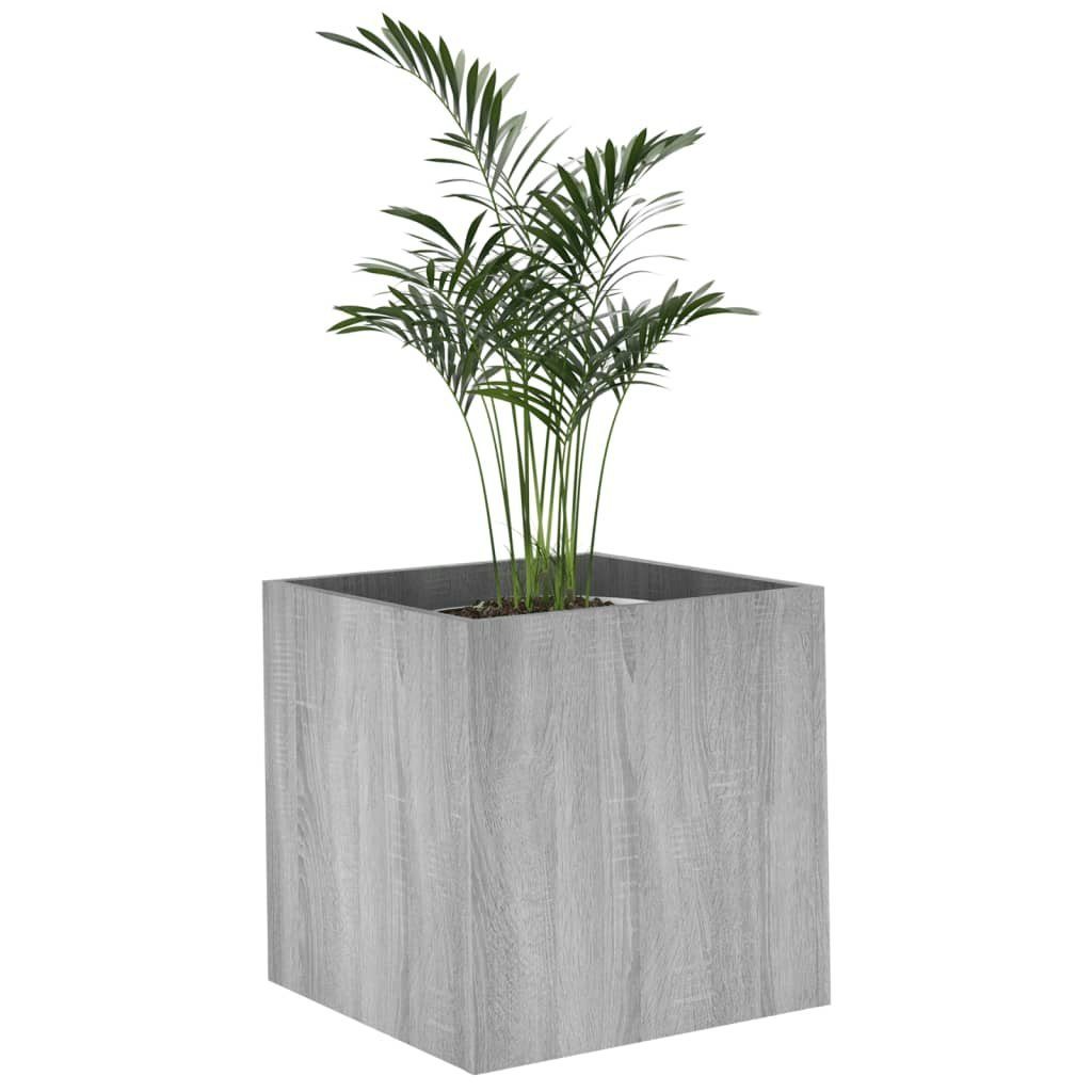 Holzwerkstoff Sonoma Blumentopf (1 cm vidaXL St) 40x40x40 Pflanzgefäß Grau