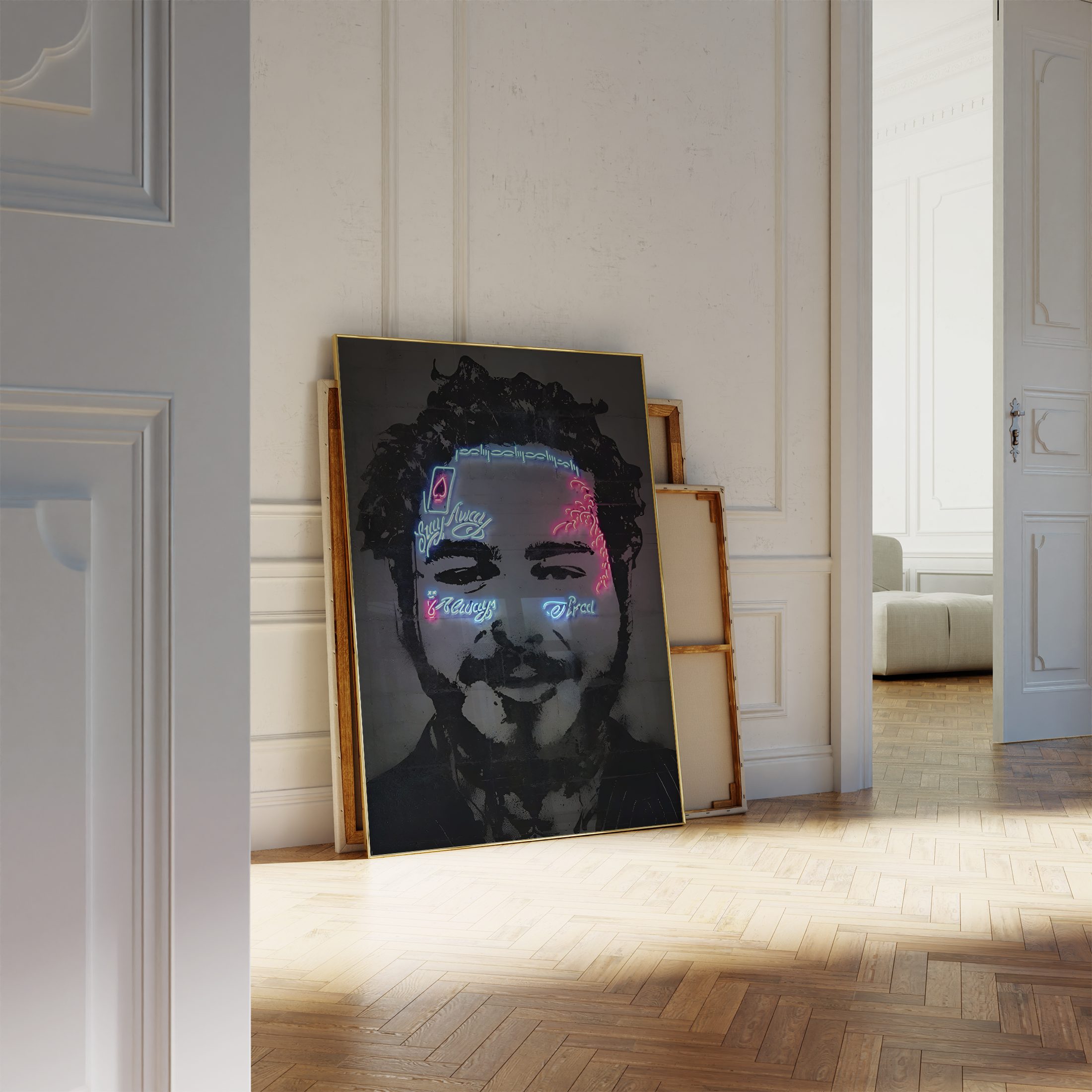 JUSTGOODMOOD Poster Premium ® Post Malone Poster · ohne Rahmen