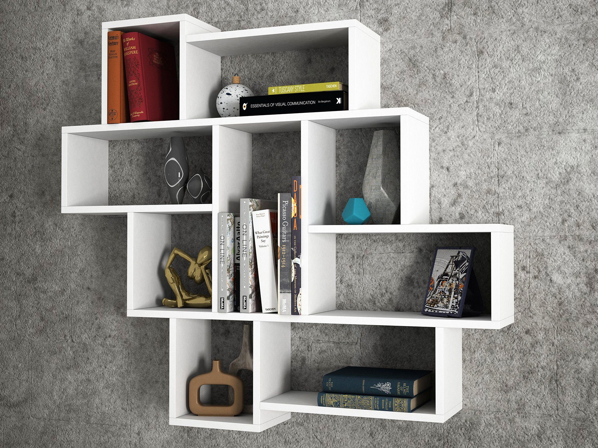 Skye Decor Wandregal 100% MELAMINE COATED PARTICLE BOARD, 103,5 cm x 15 cm x 115,5 cm H1602 – Bild 3 von 5