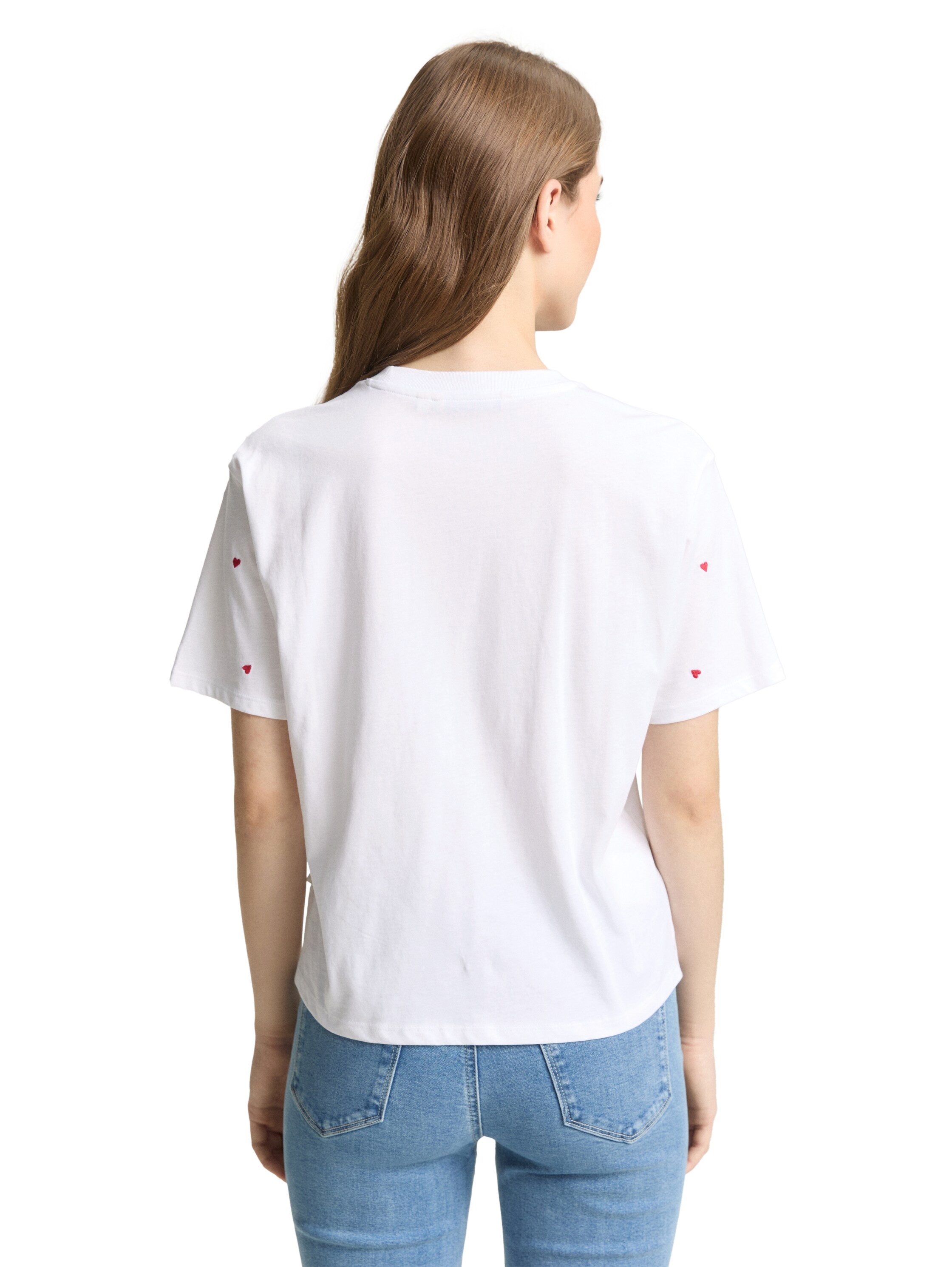 TOM TAILOR Denim T-Shirt mit All-Over Print günstig online kaufen