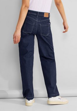 STREET ONE High-waist-Jeans mit Doppel-Knopfverschluss