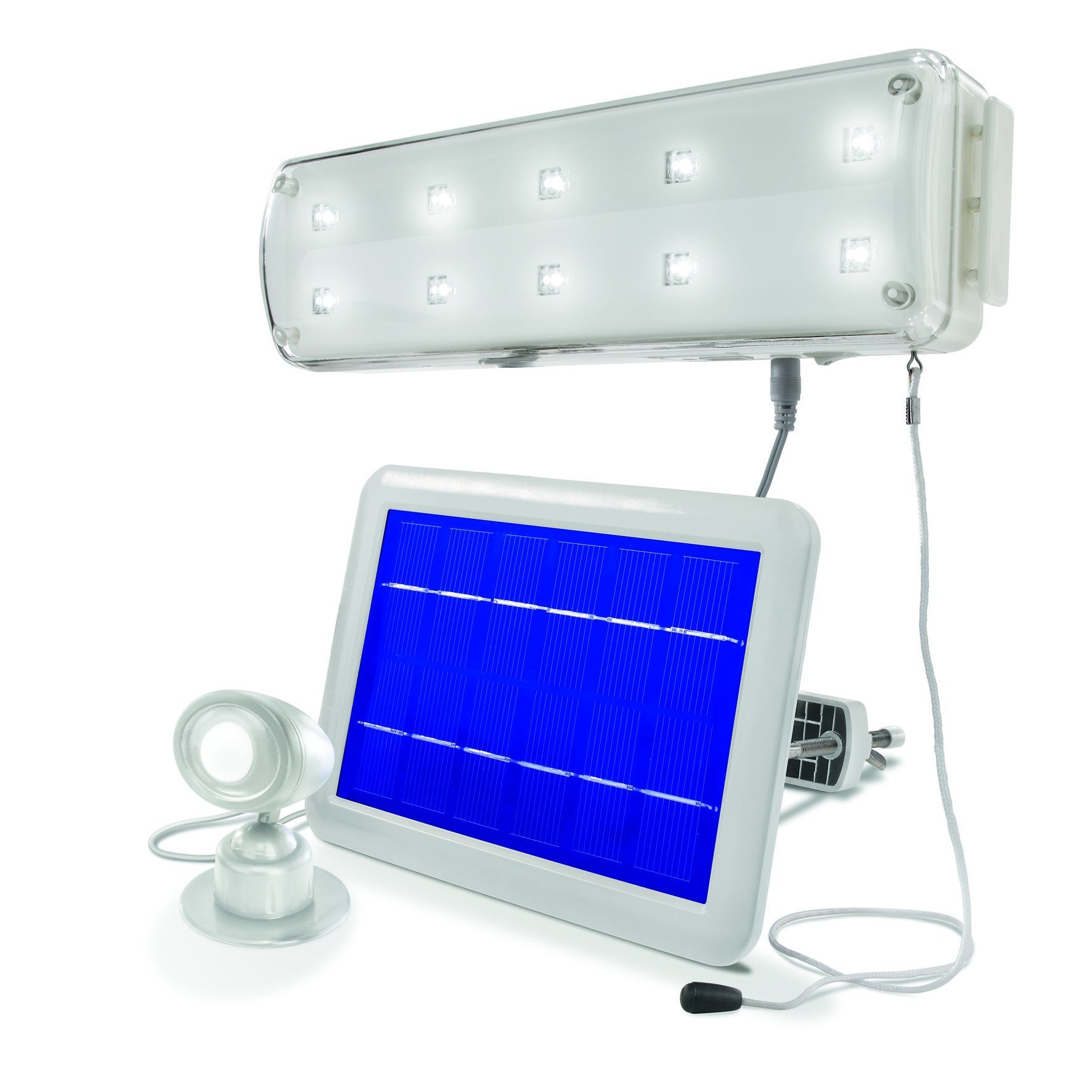 esotec LED Gartenleuchte Solar PIR Lichtsystem mit Bewegungsmelder 6500K kaltweiß, 102091