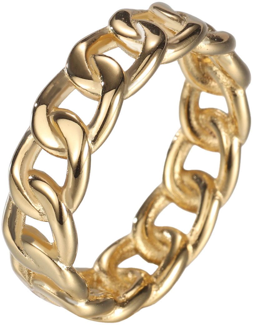 Firetti Fingerring Schmuck Geschenk Edelstahl Ring Damenring Herrenring Panzerkette Color