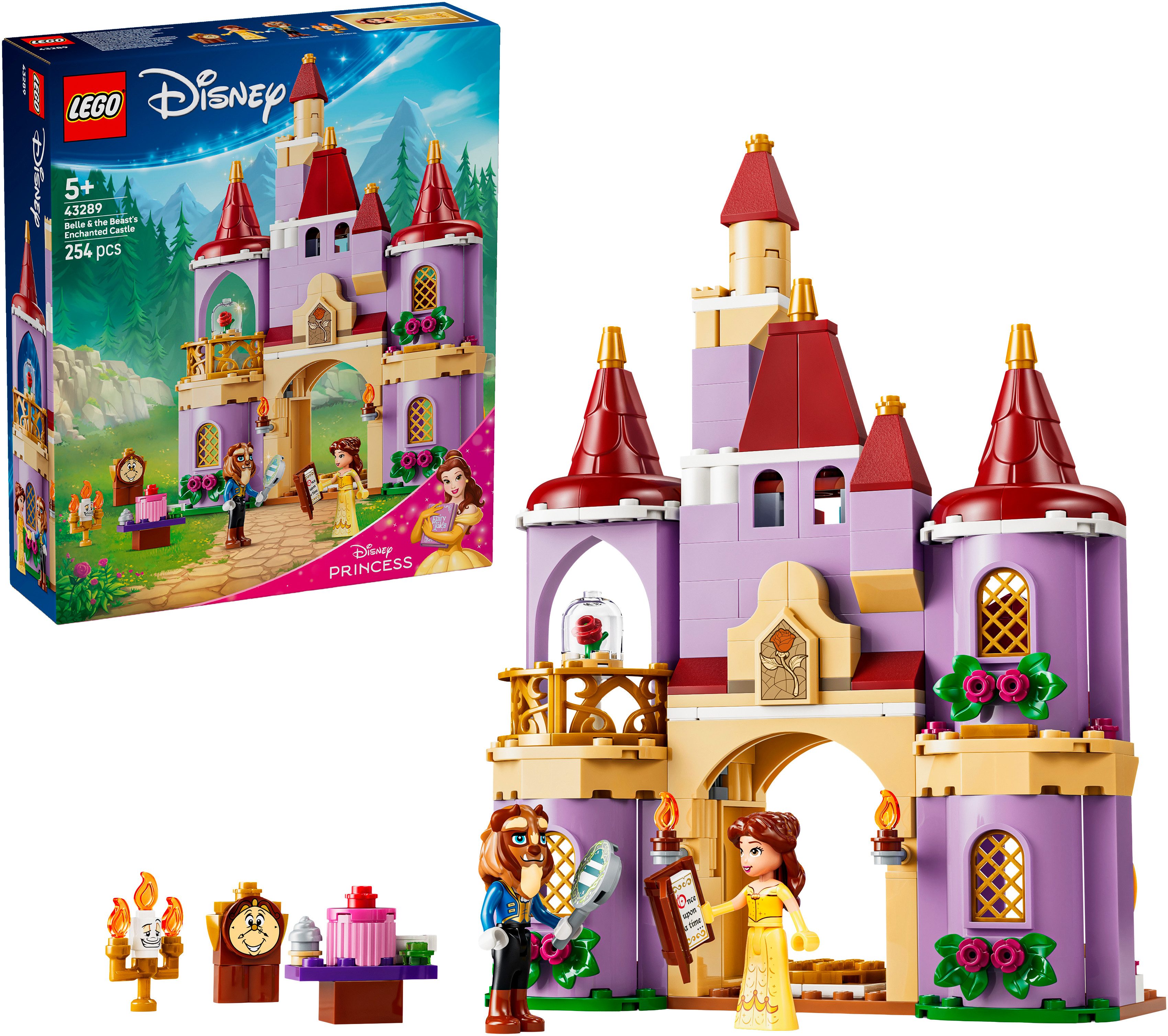 LEGO® Das verzauberte Schloss von Belle und dem Biest (43289) Konstruktionsspielsteine, (254 St), LEGO Disney Princess, Made in Europe