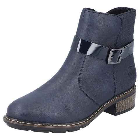 Rieker Stiefelette mit Zierriemchen aus Lackmaterial