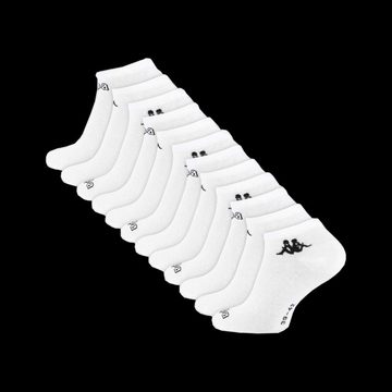 Kappa Sneakersocken 12 Paar KAPPA ® Herren Baumwolle Sneaker Socken Schwarz / Weiß
