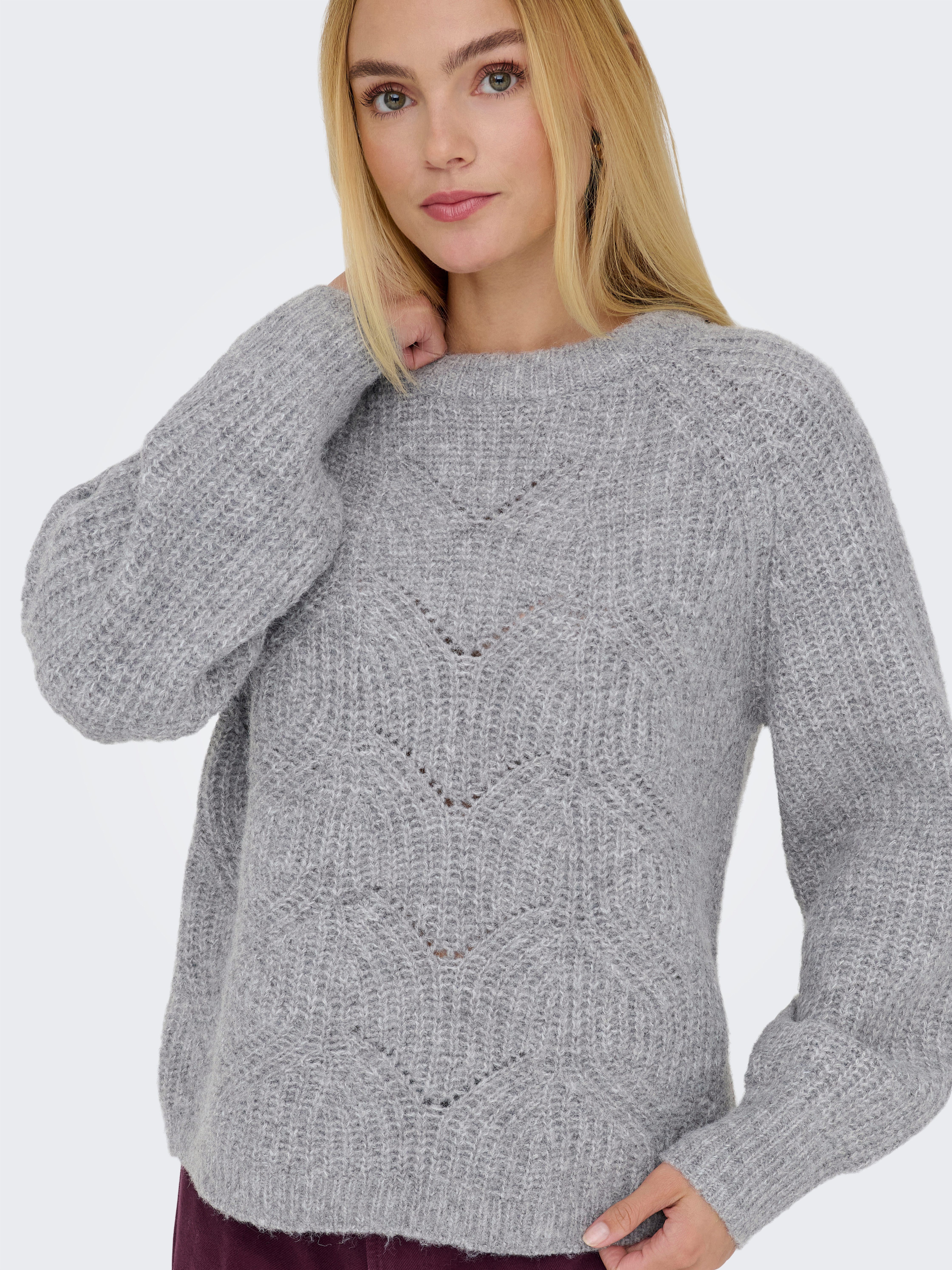 ONLY Strickpullover ONLGILA LIFE LS STRUCTURE O-NECK BF KNT
