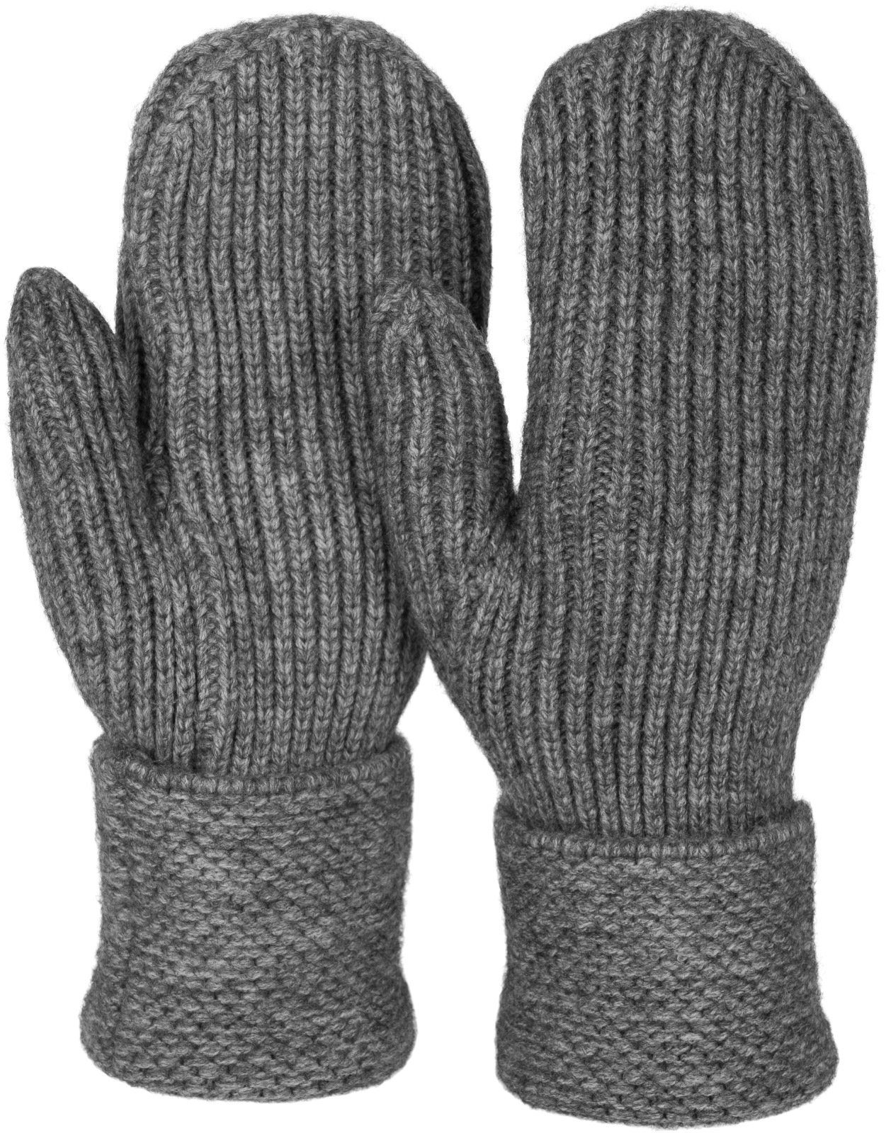 styleBREAKER Fäustlinge Strick Fäustlinge mit gemustertem Bund (1-St) günstig online kaufen