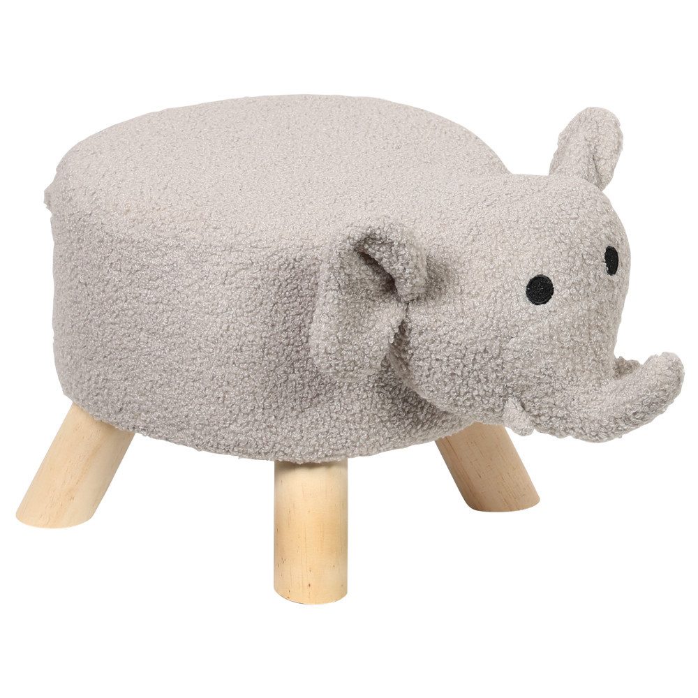 KESPER® Kinderhocker Tier-Design, belastbar bis 50kg, vollständig montiert, weicher Bezug, 47 x 25 x 25 cm