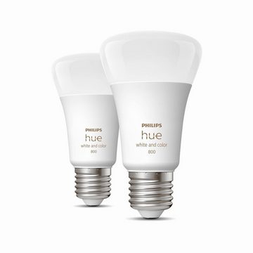 Philips Hue LED-Leuchtmittel Smartes E27 Ambiente Leuchtmittel Weiß & Farben, E27, Warmweiß, Tageslichtweiß, Farbwechsler, Neutralweiß