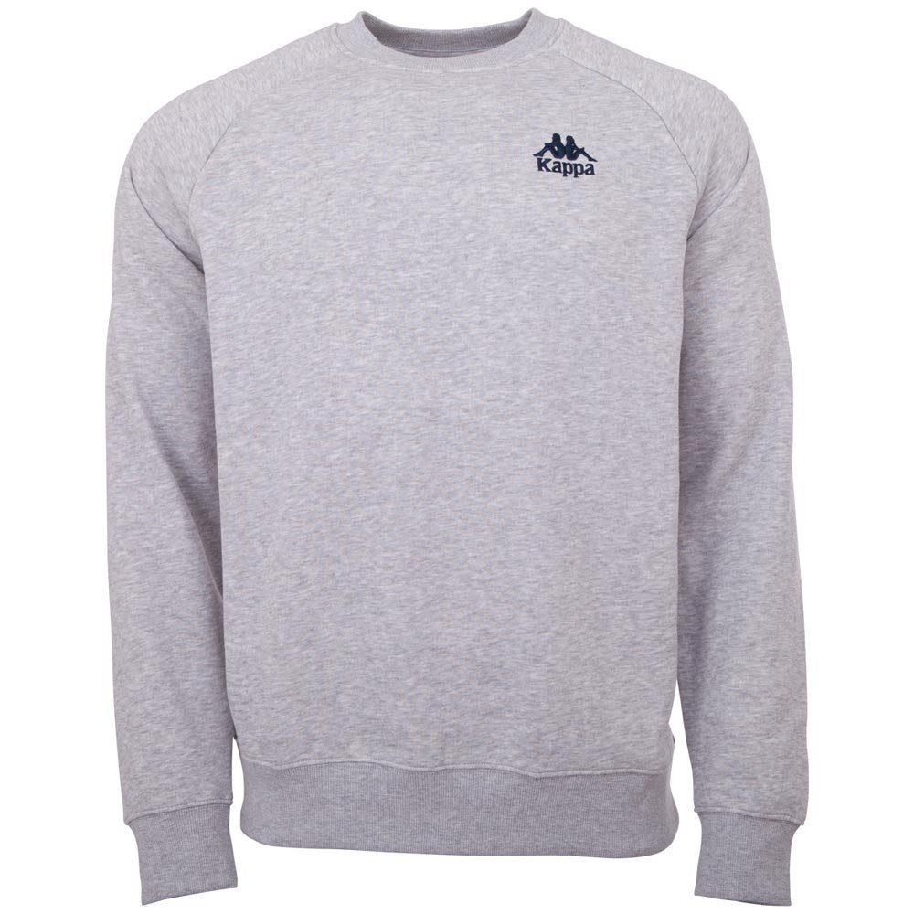 Kappa Sweatshirt mit Rundhalsausschnitt angesagtem grey melange