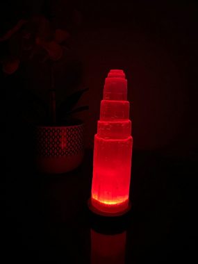 Landster LED Nachttischlampe Selenite Farbwechsel Lampe Turm lampe tischleuchte Kristall Tischlampe