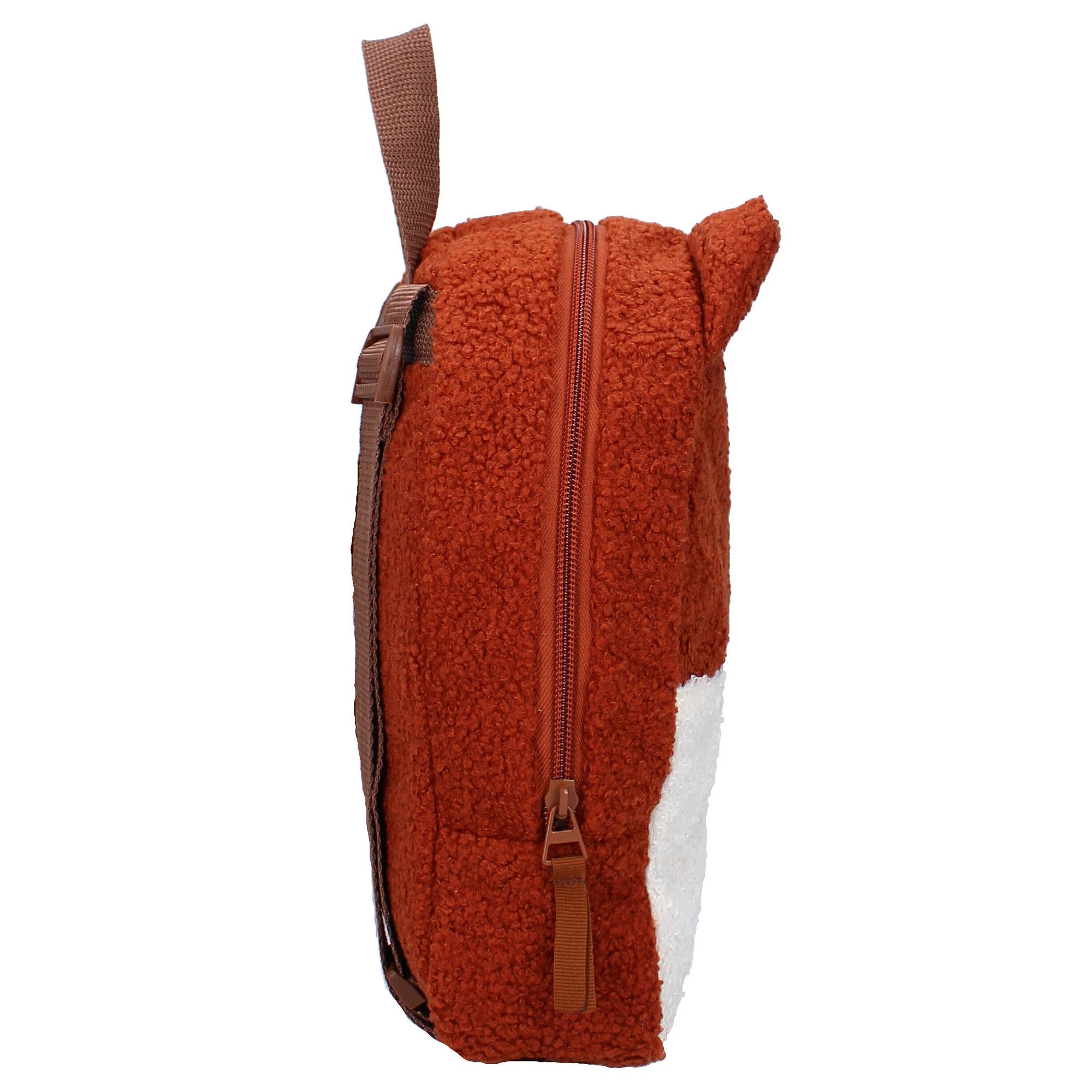 Vadobag Kinderrucksack Prêt Rucksack Kinder – Forest Fables Fuchs-Rucksack mit Teddy-Stoff