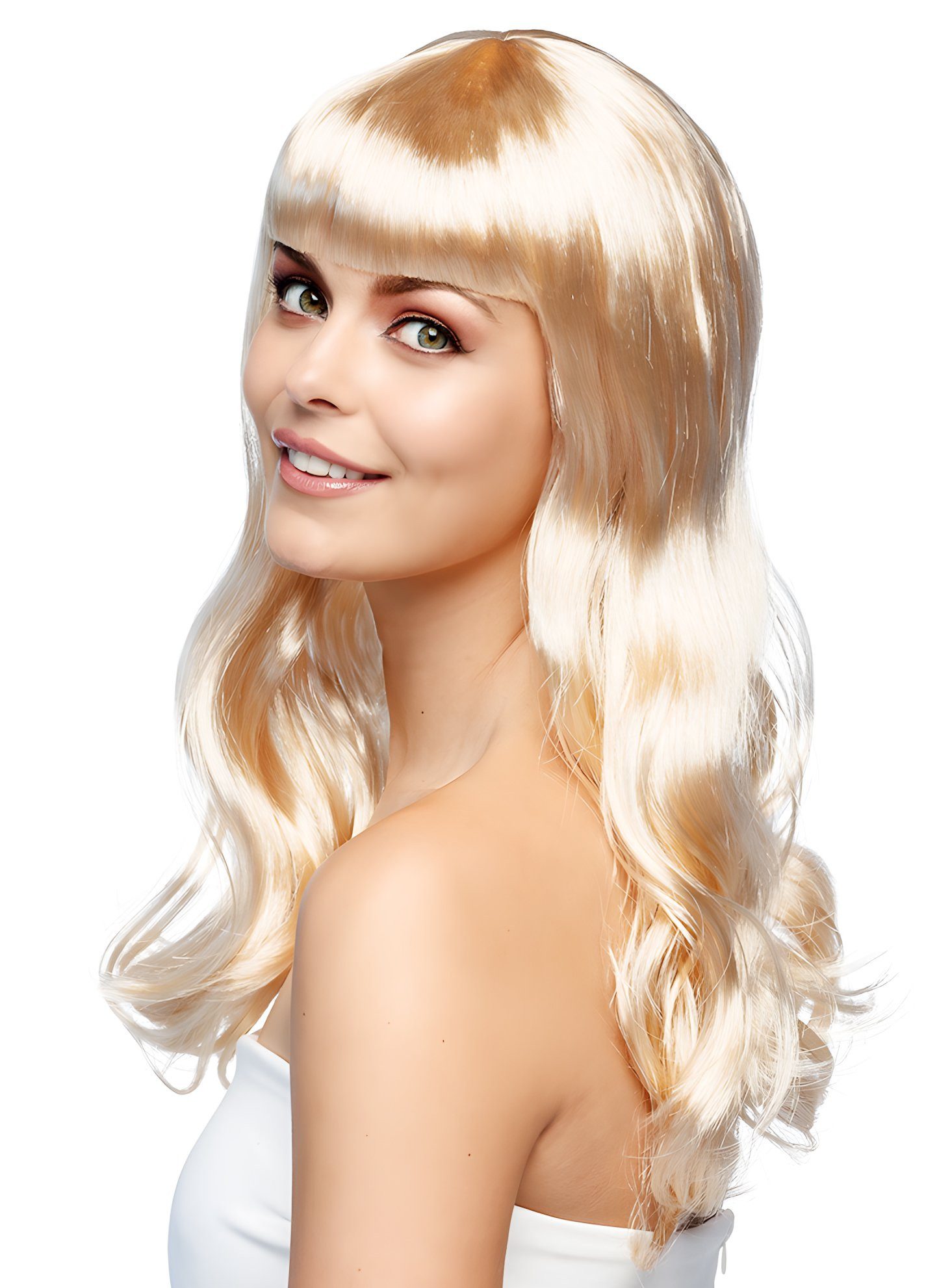 Boland Kostüm-Perücke Lange Haare blond - Kostüm Perücke für Fasching
