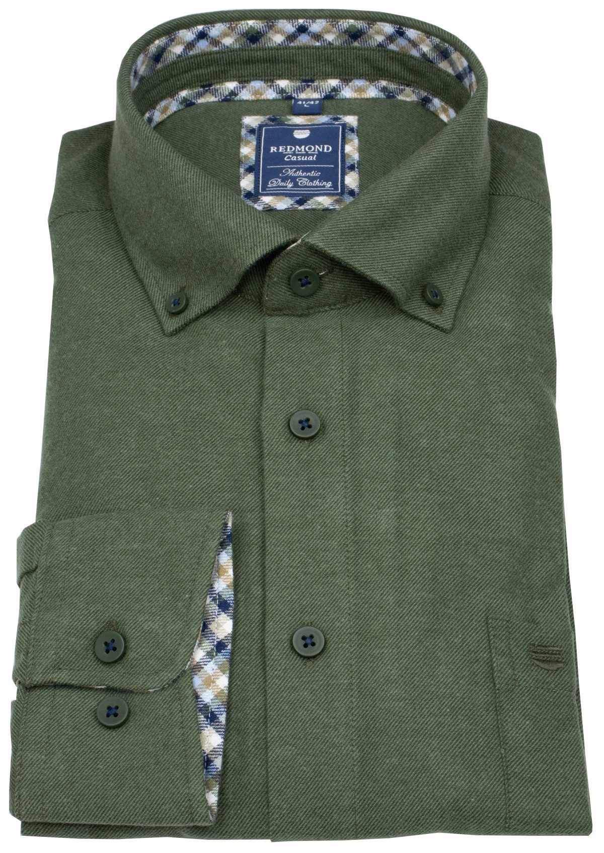 Redmond Langarmhemd Button-Down-Kragen