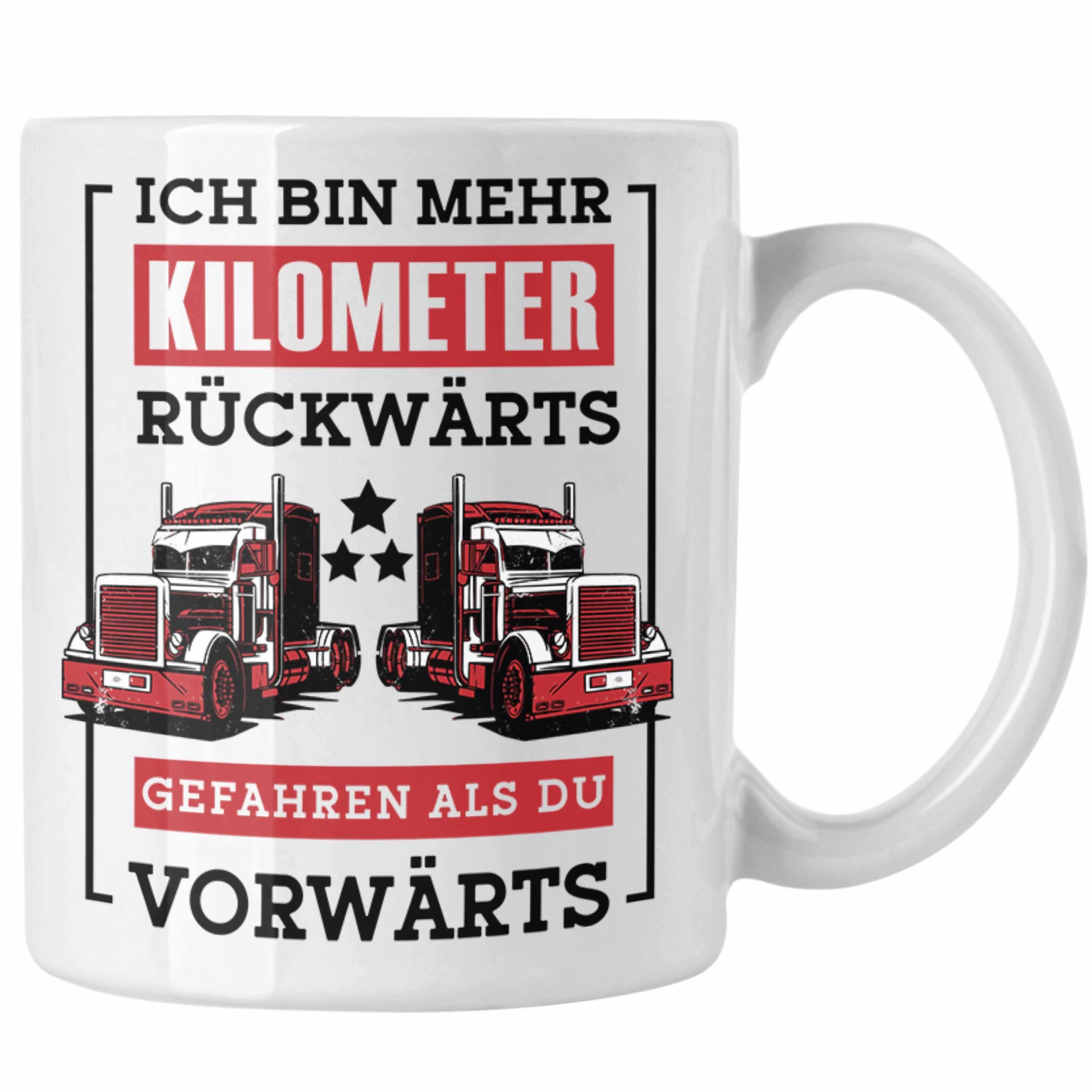 Trendation Tasse Lustige Tasse LKW-Fahrer Geschenk Geschenkidee LKW Spruch Weiss